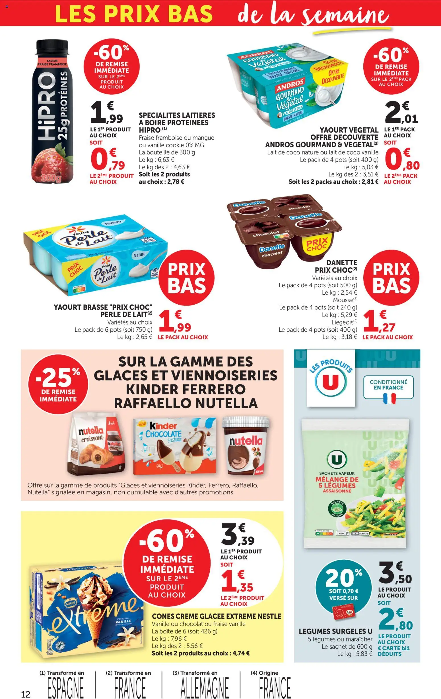 {H1} | Page: 12 | Produits: Fraise, Mangue, Cônes, Crème