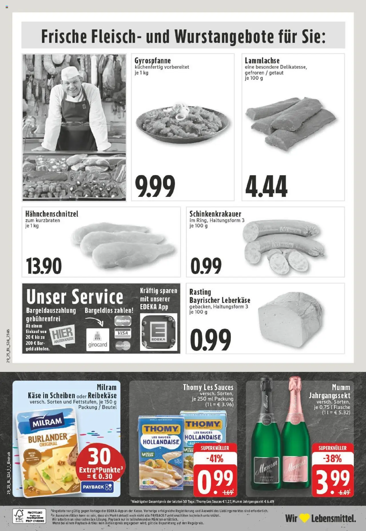 Edeka prospekt Essen	 - gültig ab dem 14.07.2025 | Seite: 24 | Produkte: Käse, Milram, Reibekase, Fleisch