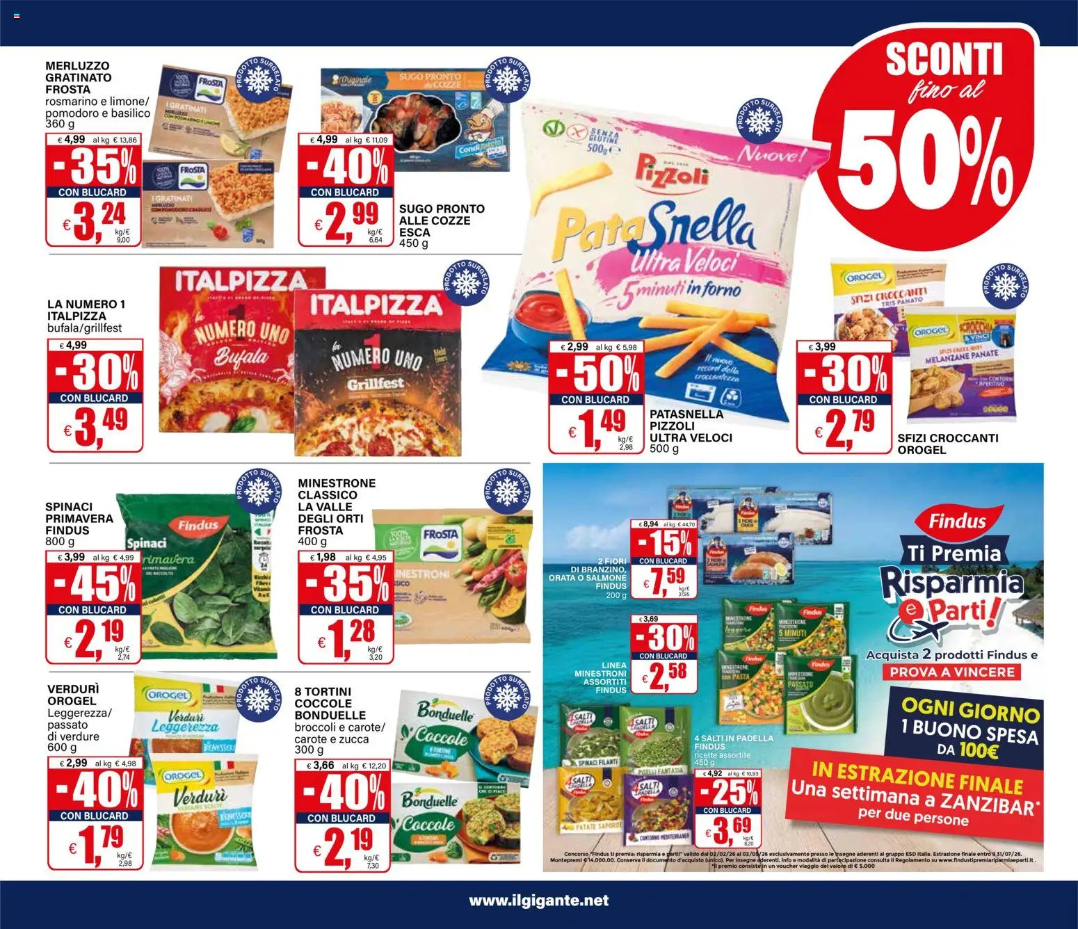 Volantino Il Gigante del 02.03.2026 | Pagina: 7 | Prodotti: Minestrone, Salmone, Spinaci, Basilico