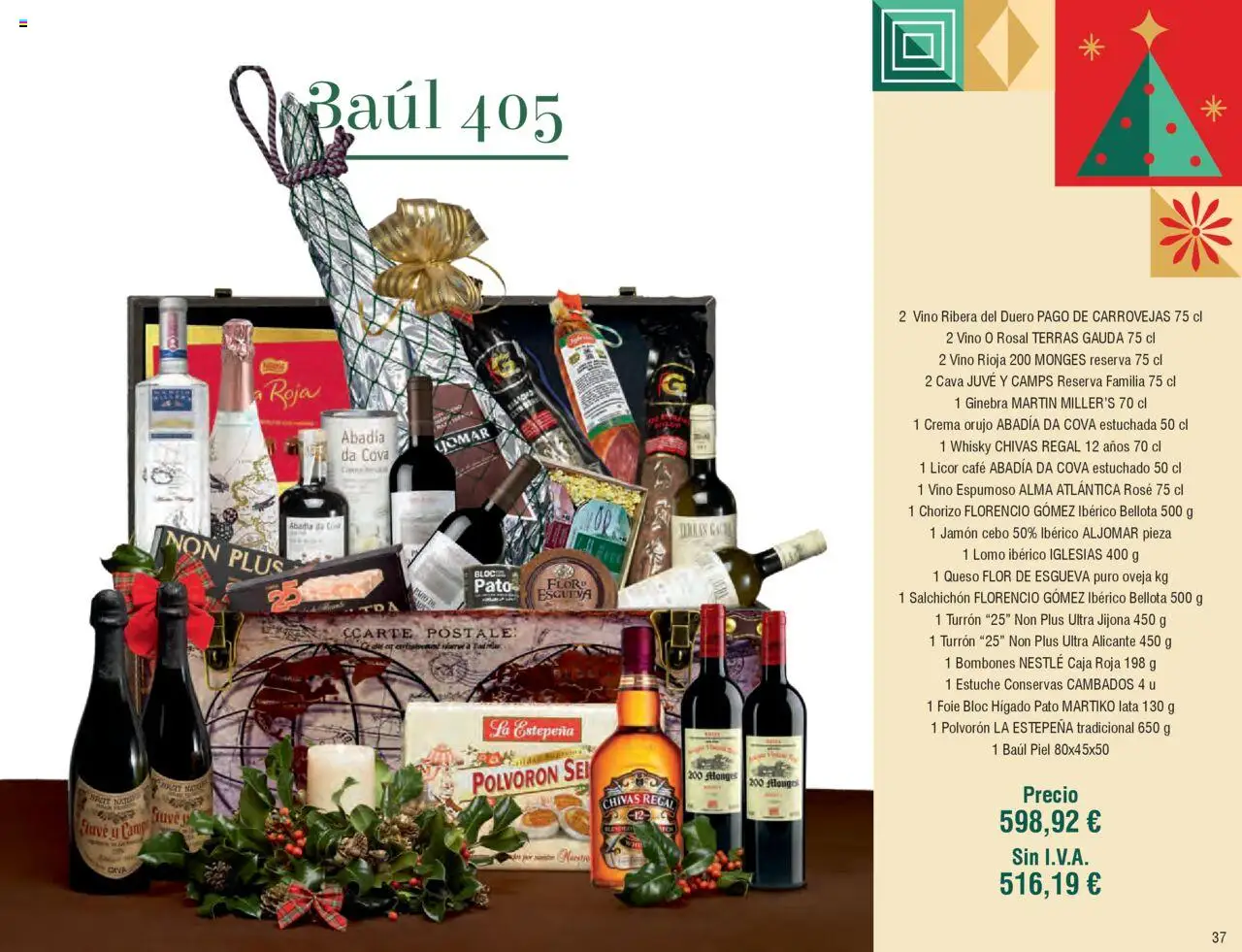 Froiz Catálogo Lotes y Cestas │ válido desde el 16.10.2025 | Página: 37 | Productos: Jamón, Ginebra, Crema, Caja