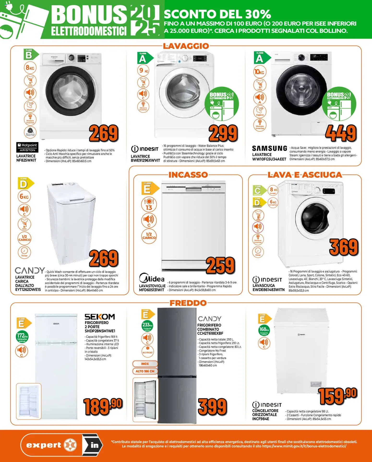 Volantino Ipercoop del 17.11.2025 | Pagina: 6 | Prodotti: Lavasciuga, Sale, Lavastoviglie, Frigorifero