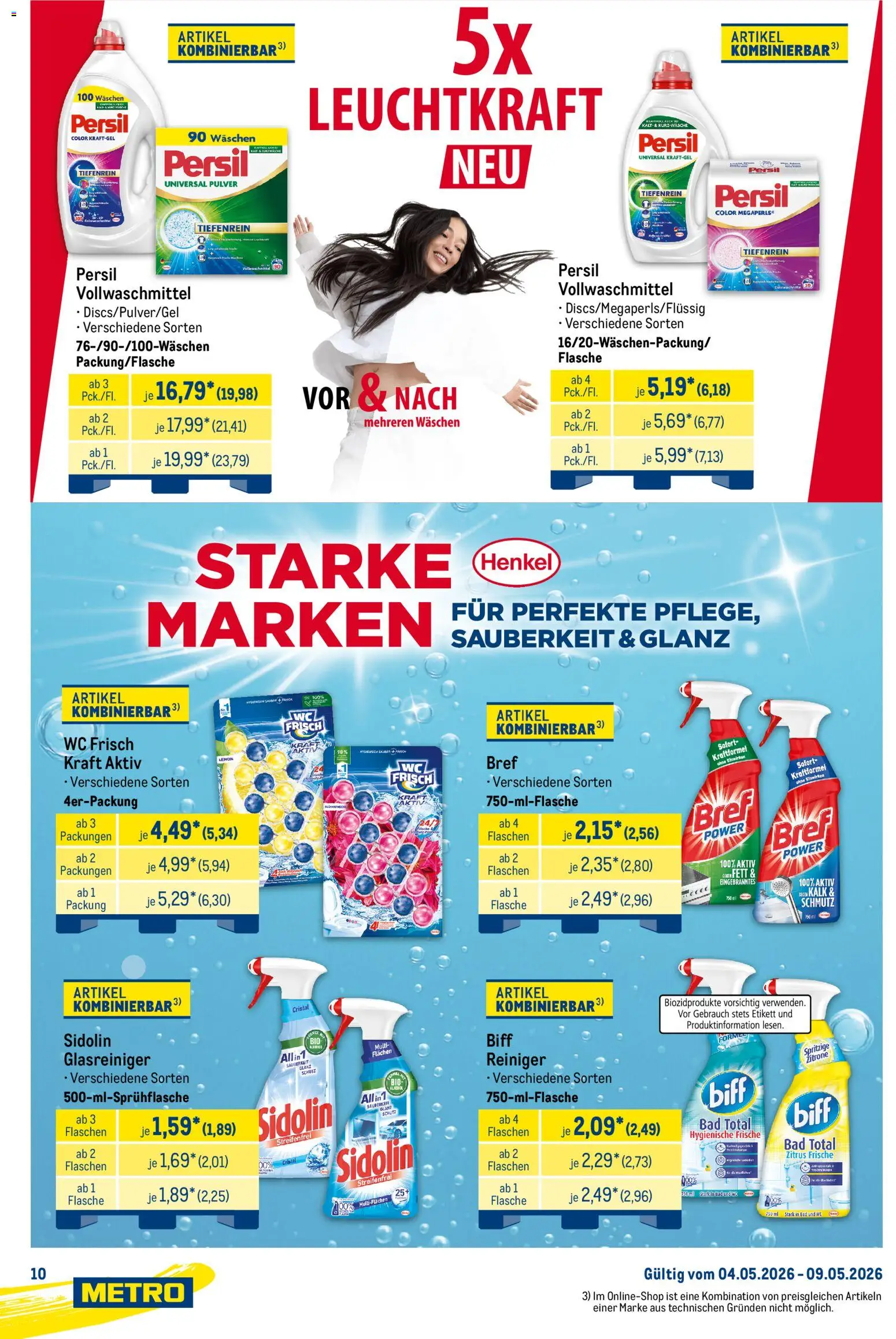Metro Starke Marken – gültig ab 04.05.2026 | Seite: 10 | Produkte: Bad, Wc frisch, Zitrone, Persil