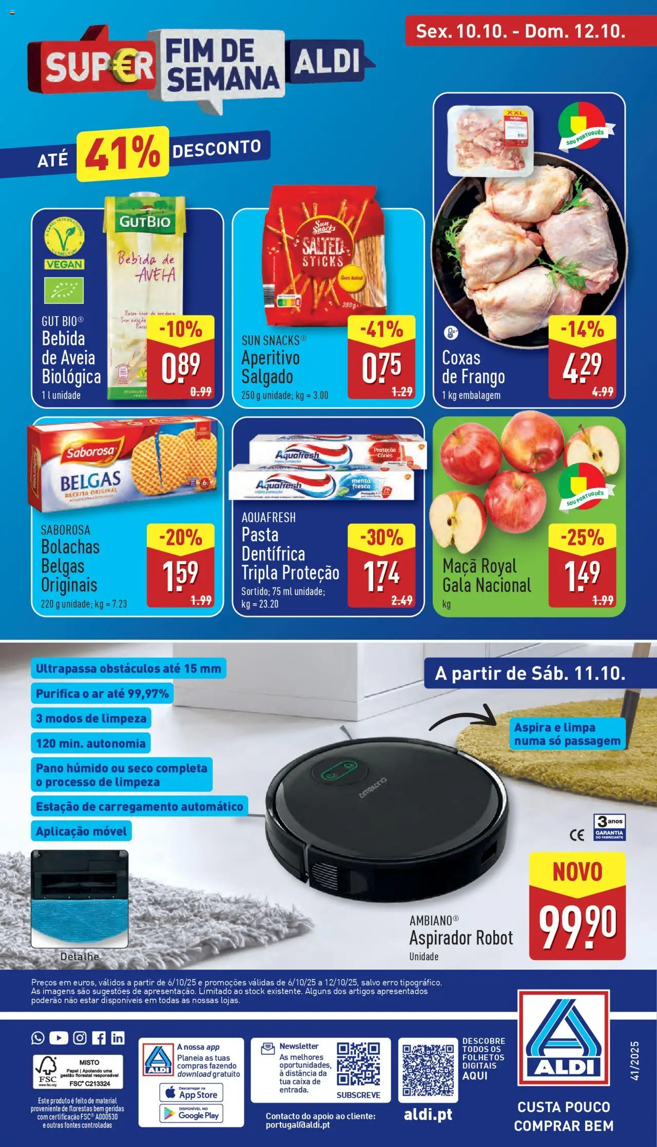 Aldi folheto │ válido de 06.10.2025 | Página: 32 | Produtos: Frango, Aspirador, Bolachas, Caixa