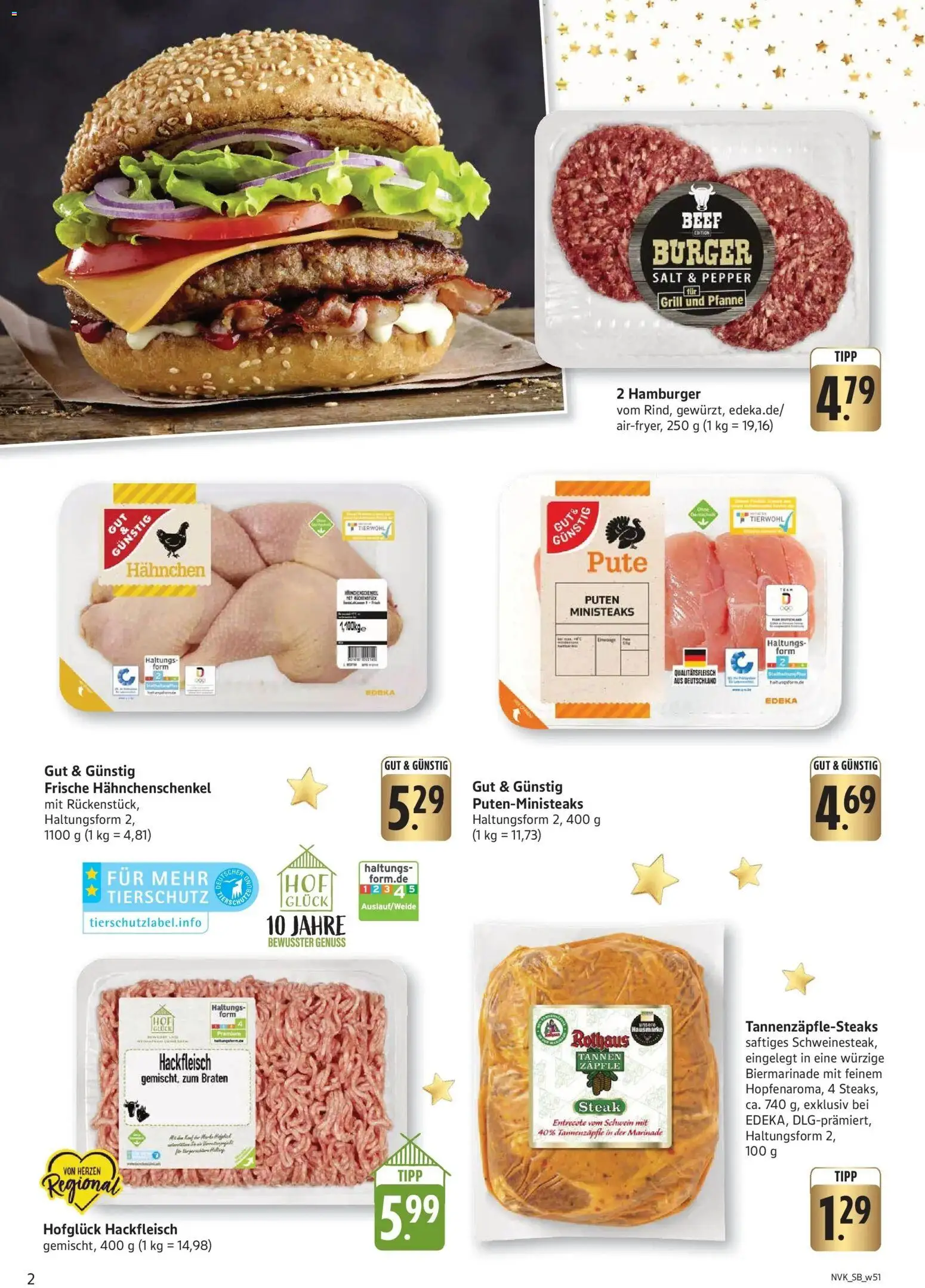 Edeka prospekt Mannheim	 – gültig ab 14.12.2025 | Seite: 2 | Produkte: Grill, Hahnchenschenkel, Burger, Steak