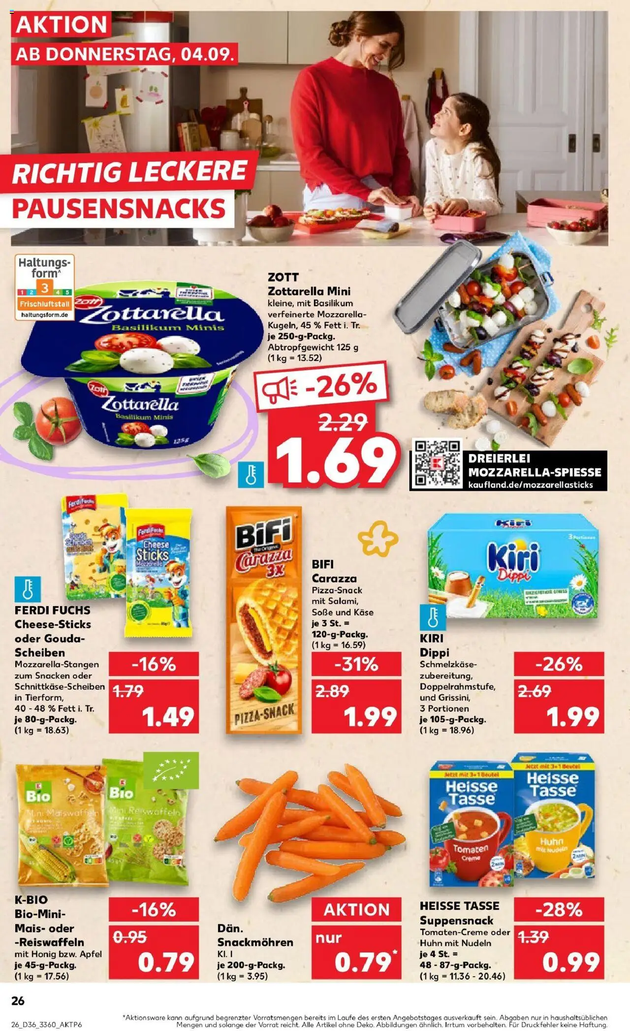 Kaufland prospekt Berlin	 – gültig ab 07.09.2025 | Seite: 26 | Produkte: Käse, Gouda, Soße, Nudeln