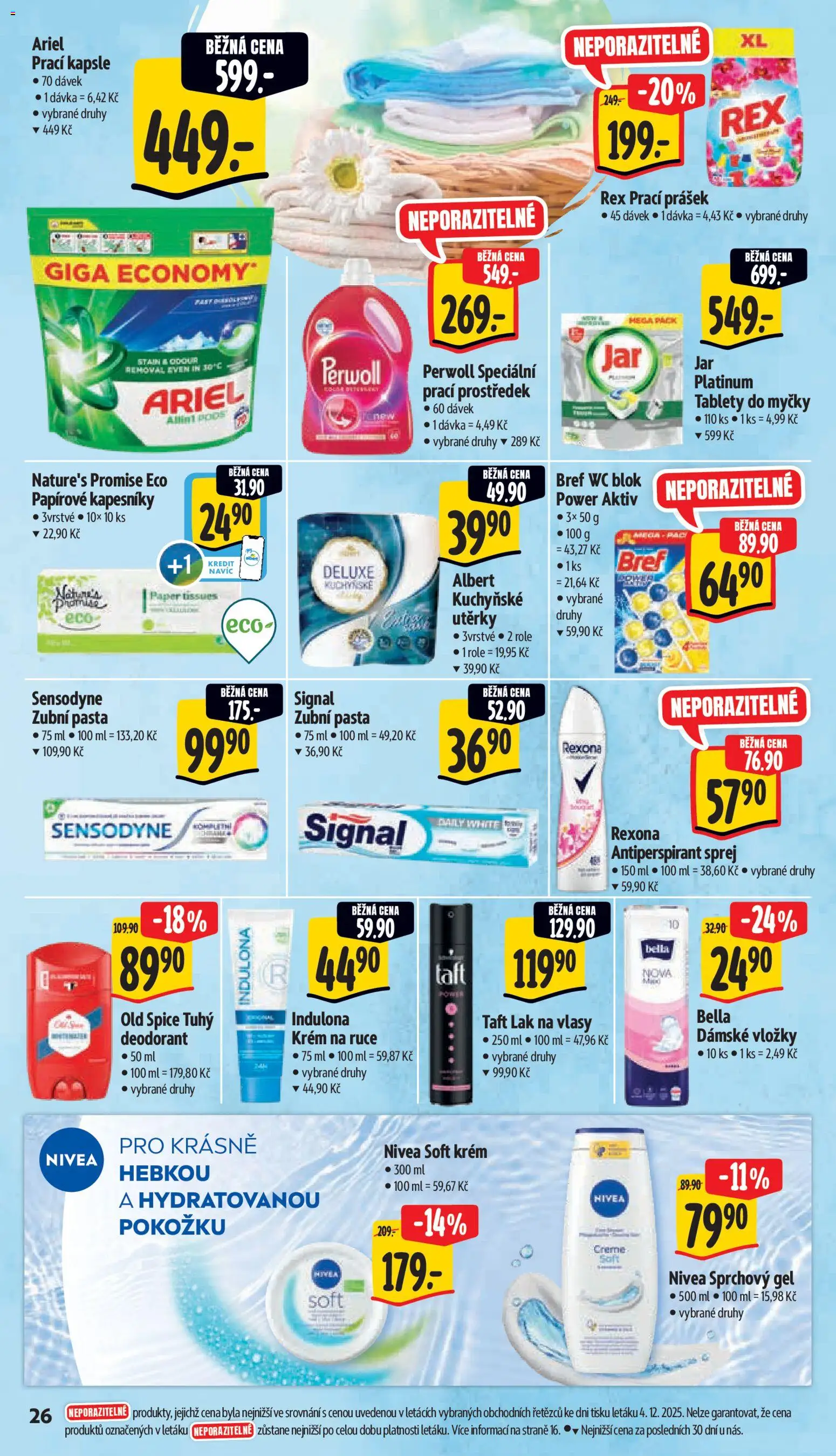 Albert leták - Supermarket od 10.12.2025 | Strana: 34 | Produkty: Sprchový gel, Tablety do myčky, Blok, Deluxe