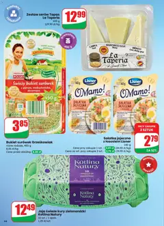 Pogląd oferty "Sałatka jajeczna z łososiem Lisner, Sałatka jajeczna z łososiem, 140 g" - ważna od 29.10.2025 | Strona: 44 | Produkty: Kukurydza, Sałatka, Jaja