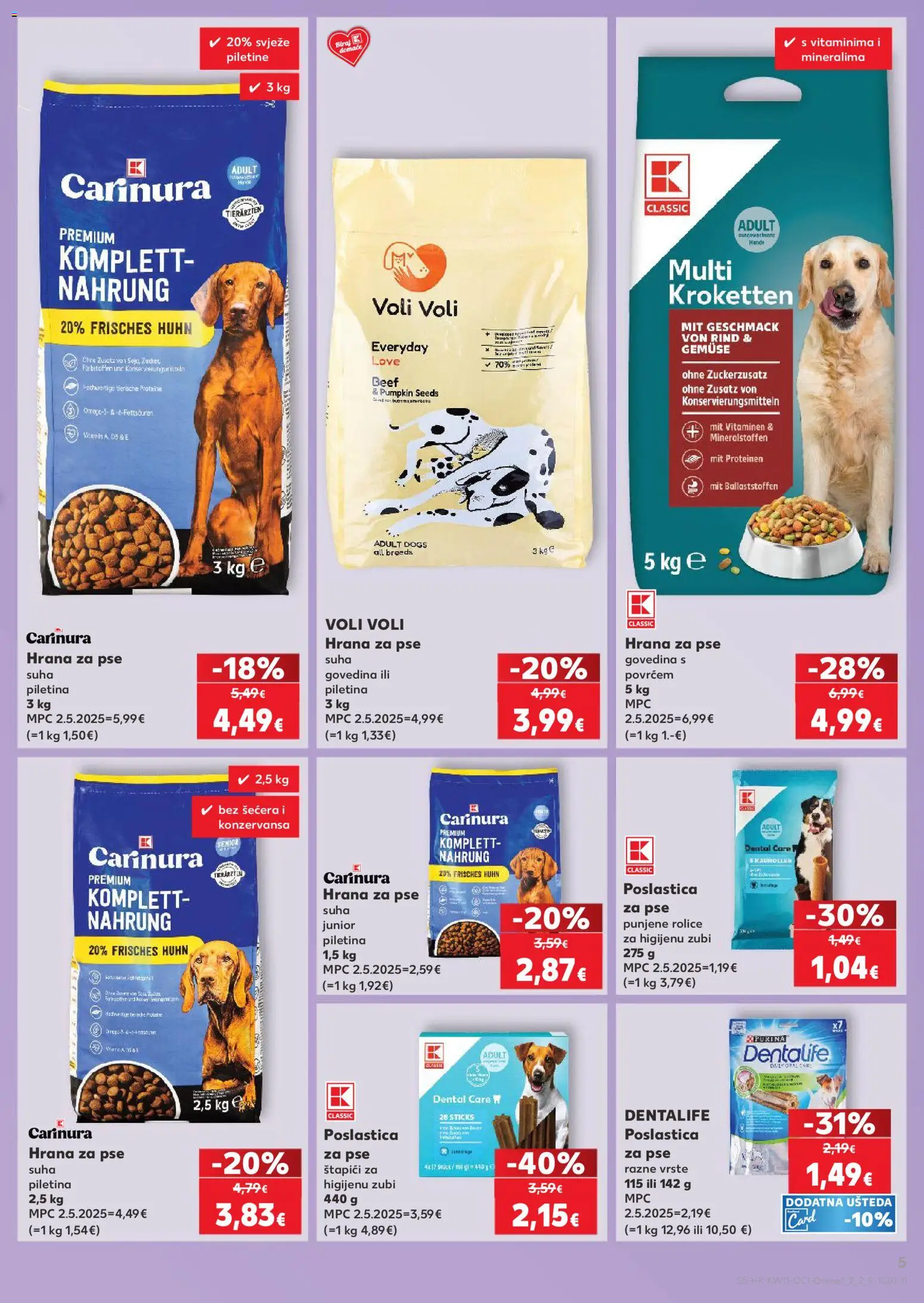 Kaufland katalog | vrijedi od 11.03.2026 | Stranica: 5 | Proizvodi: Piletina, Hrana za pse, Govedina, Štapići