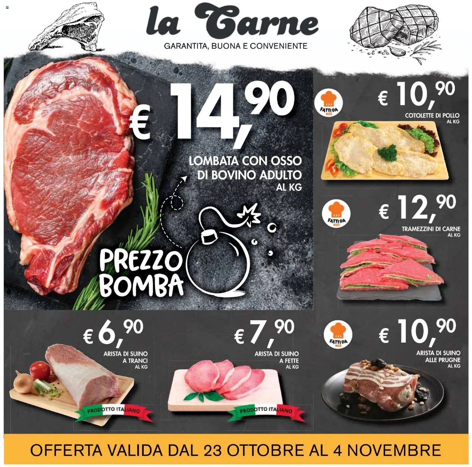 Volantino Coal del 23.10.2025 | Pagina: 4 | Prodotti: Bovino, Pollo, Suino