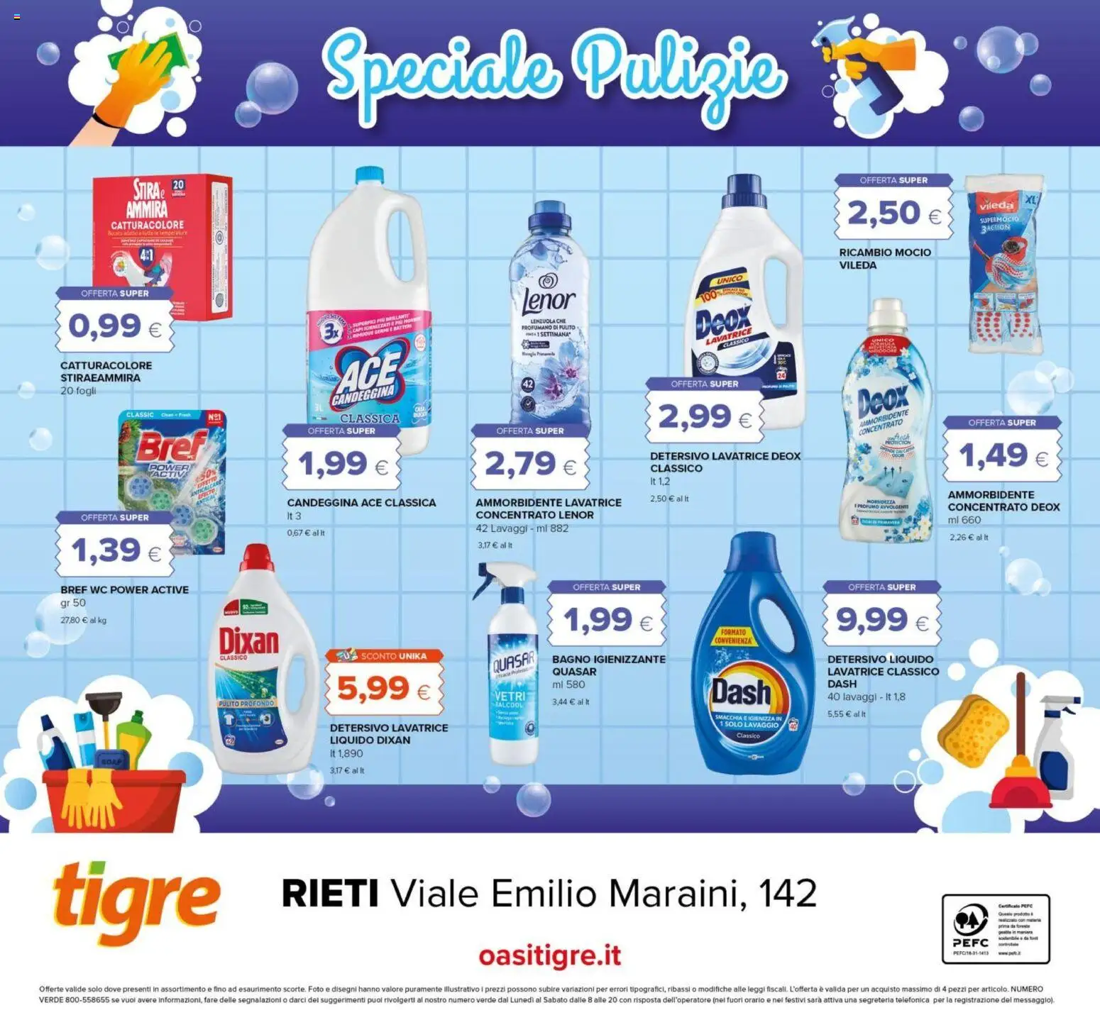 Volantino Tigre del 07.04.2026 | Pagina: 20 | Prodotti: Mocio, WC, Lenzuola, Profumo