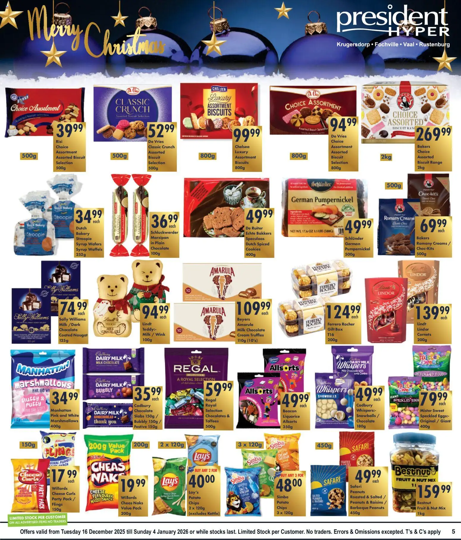 New President Hyper catalogue – valid from 16.12.2025 | Page: 5 | Products: Teddy, Kettle, Chocolate, Syrup