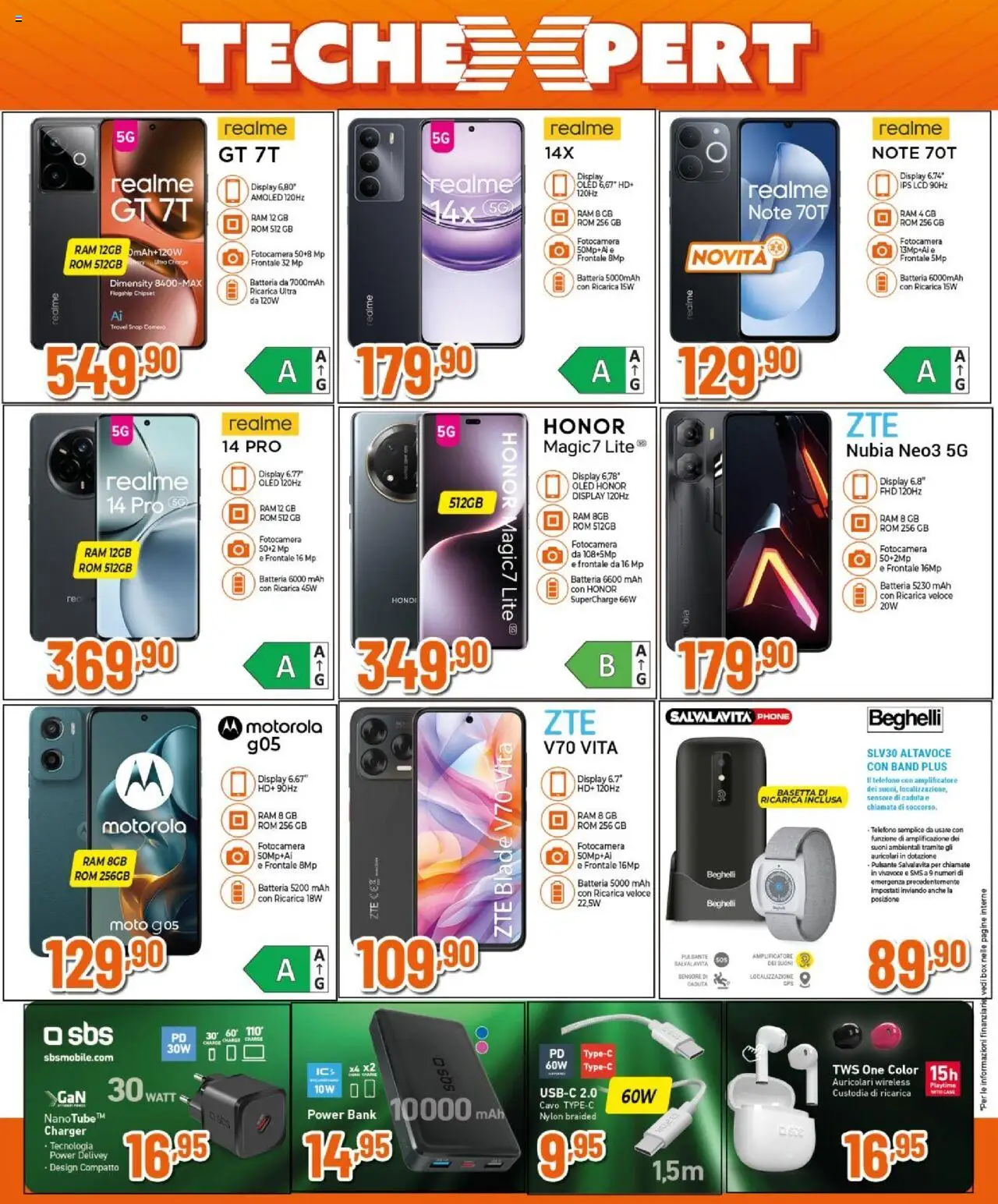 Volantino Expert del 11.09.2025 | Pagina: 30 | Prodotti: Auricolari, Fotocamera, Cavo, Batteria