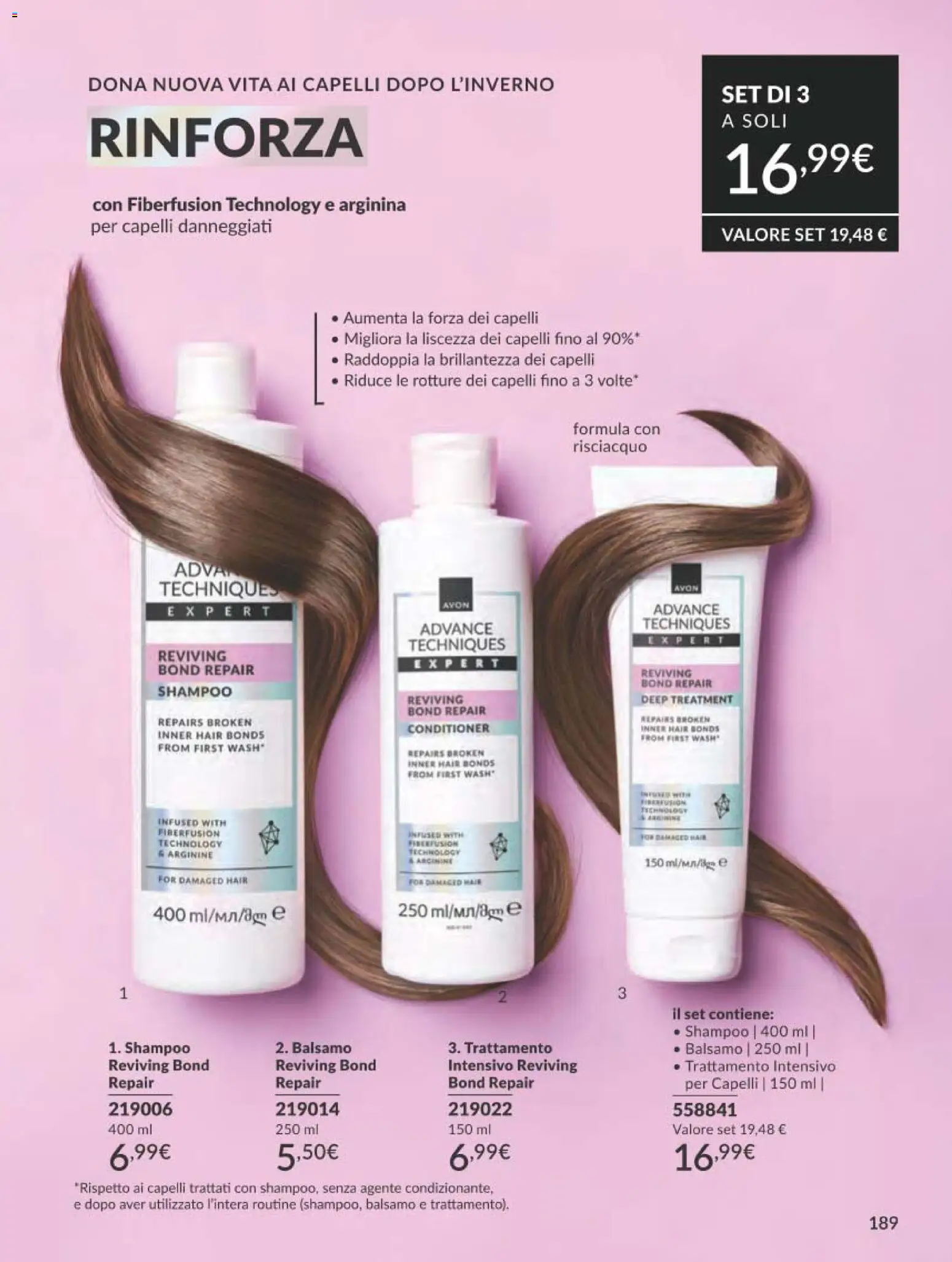 Volantino Avon del 01.03.2026 | Pagina: 189 | Prodotti: Shampoo, Balsamo