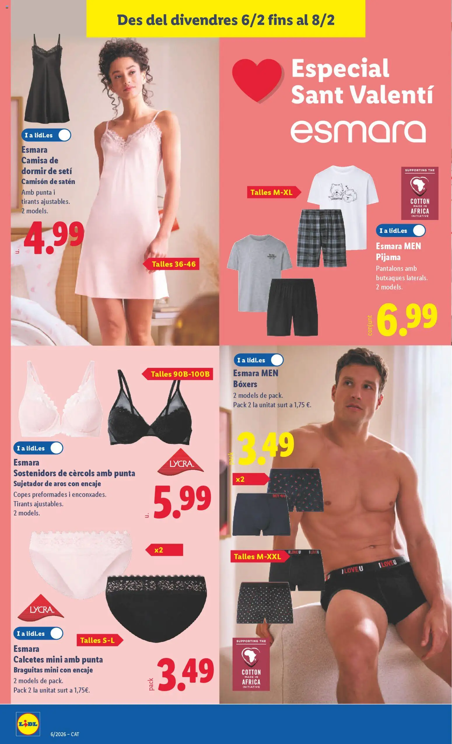 Lidl folleto de bazar │ válido desde el 02.02.2026 | Página: 26 | Productos: Camisa, Pijama, Boxers, Camisón