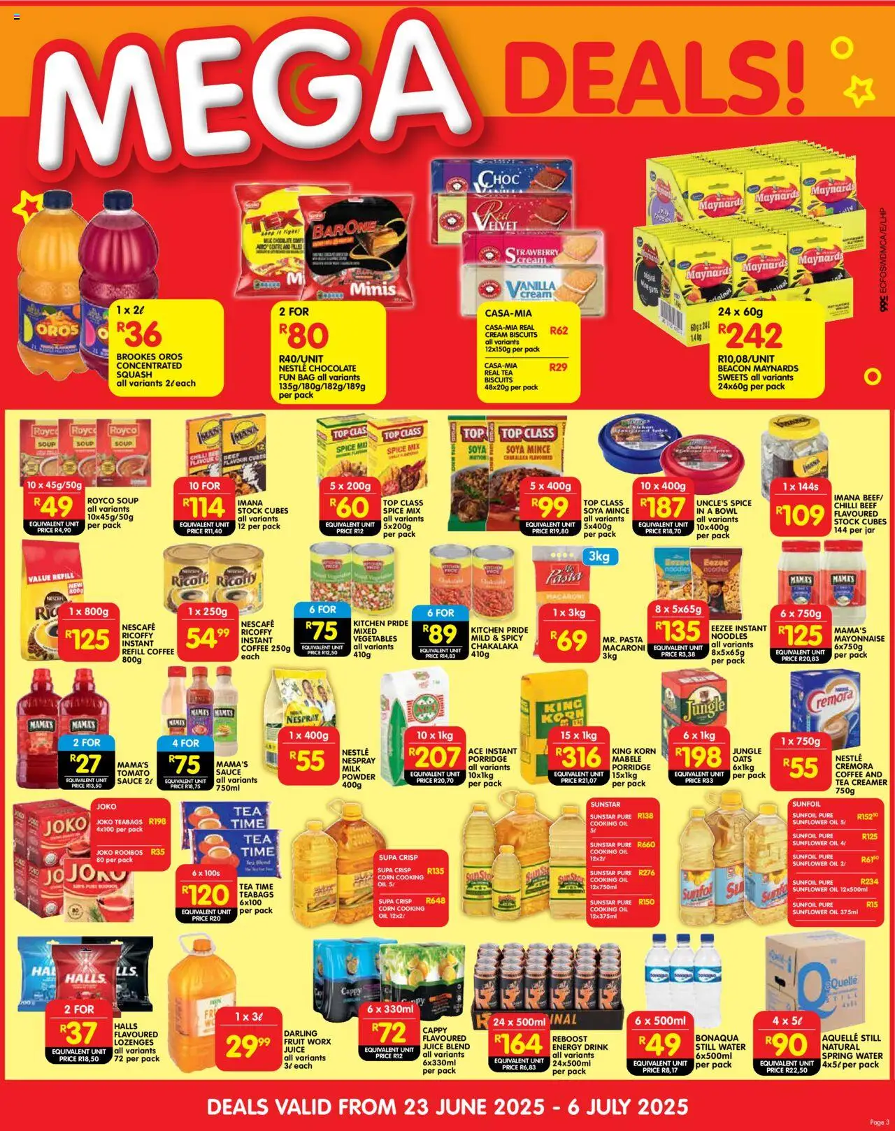 Shoprite Eastern Cape - Cash & Carry Month End Deals Idutywa, King William's Town & Thembani │ valid from 23.06.2025 | Page: 3 | Products: Powder, Soup, Stock, Soya mince