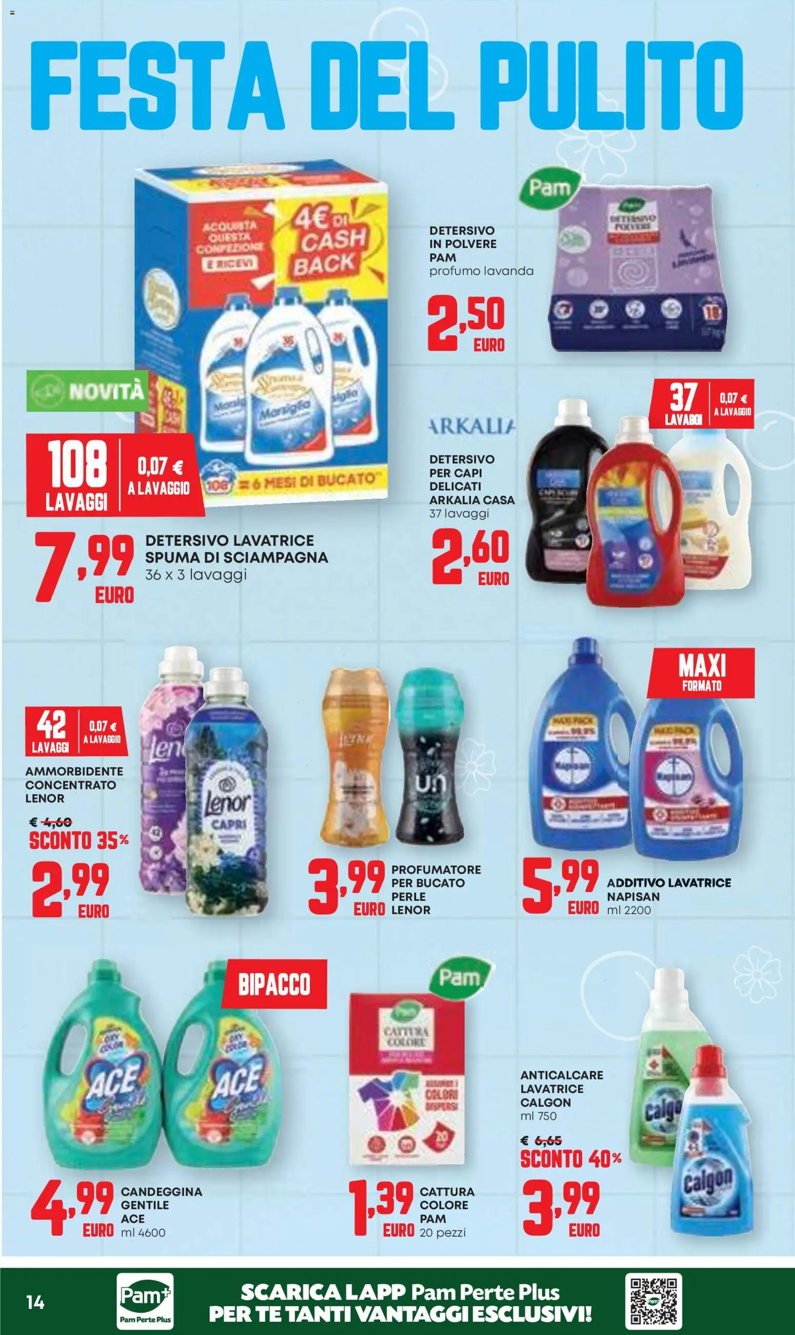 Volantino Panorama del 07.04.2026 | Pagina: 14 | Prodotti: Ammorbidente, Tè, Anticalcare, Lavatrice