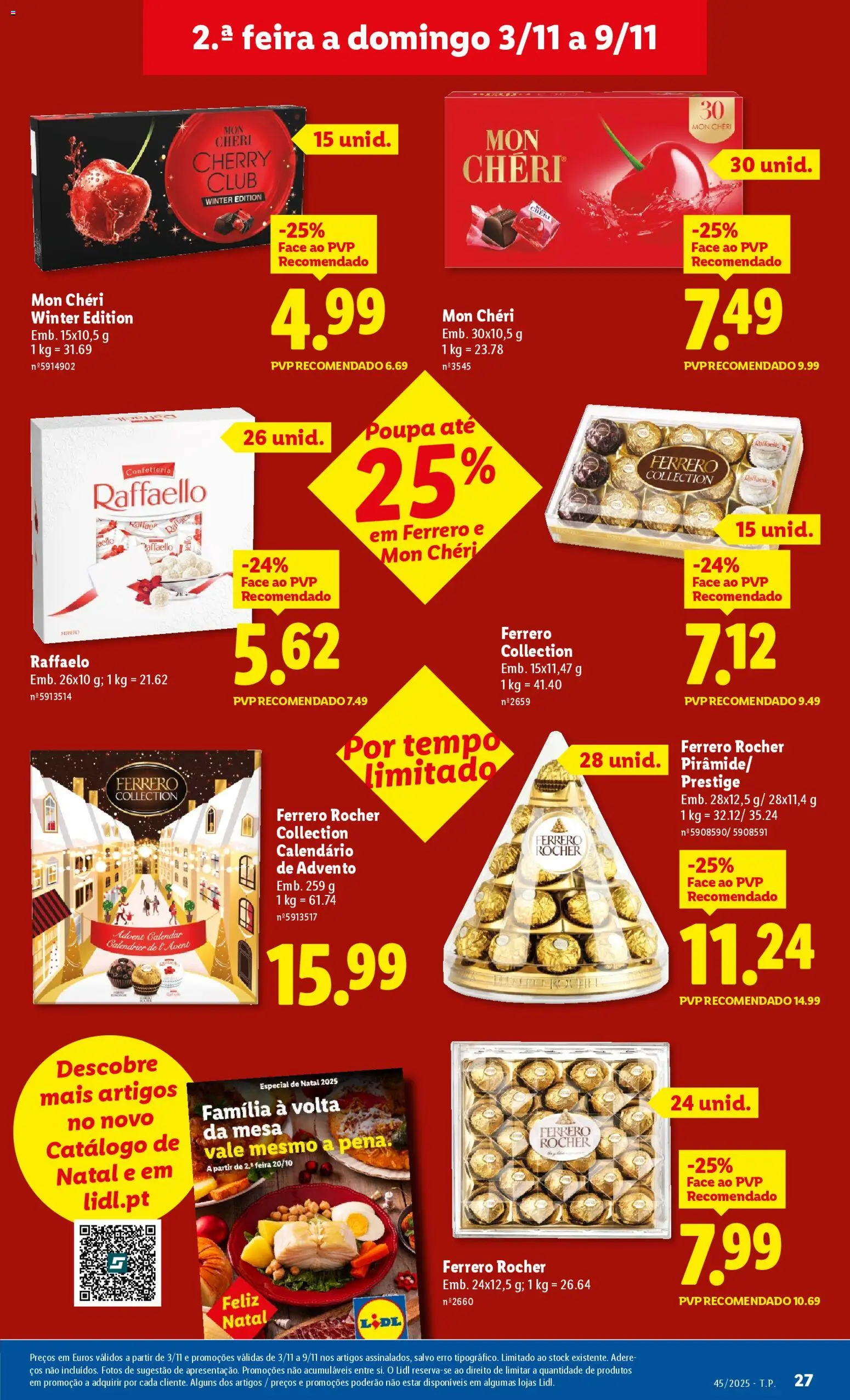 Lidl folheto │ válido de 03.11.2025 | Página: 27 | Produtos: Ferrero rocher, Mesa, Chocolate