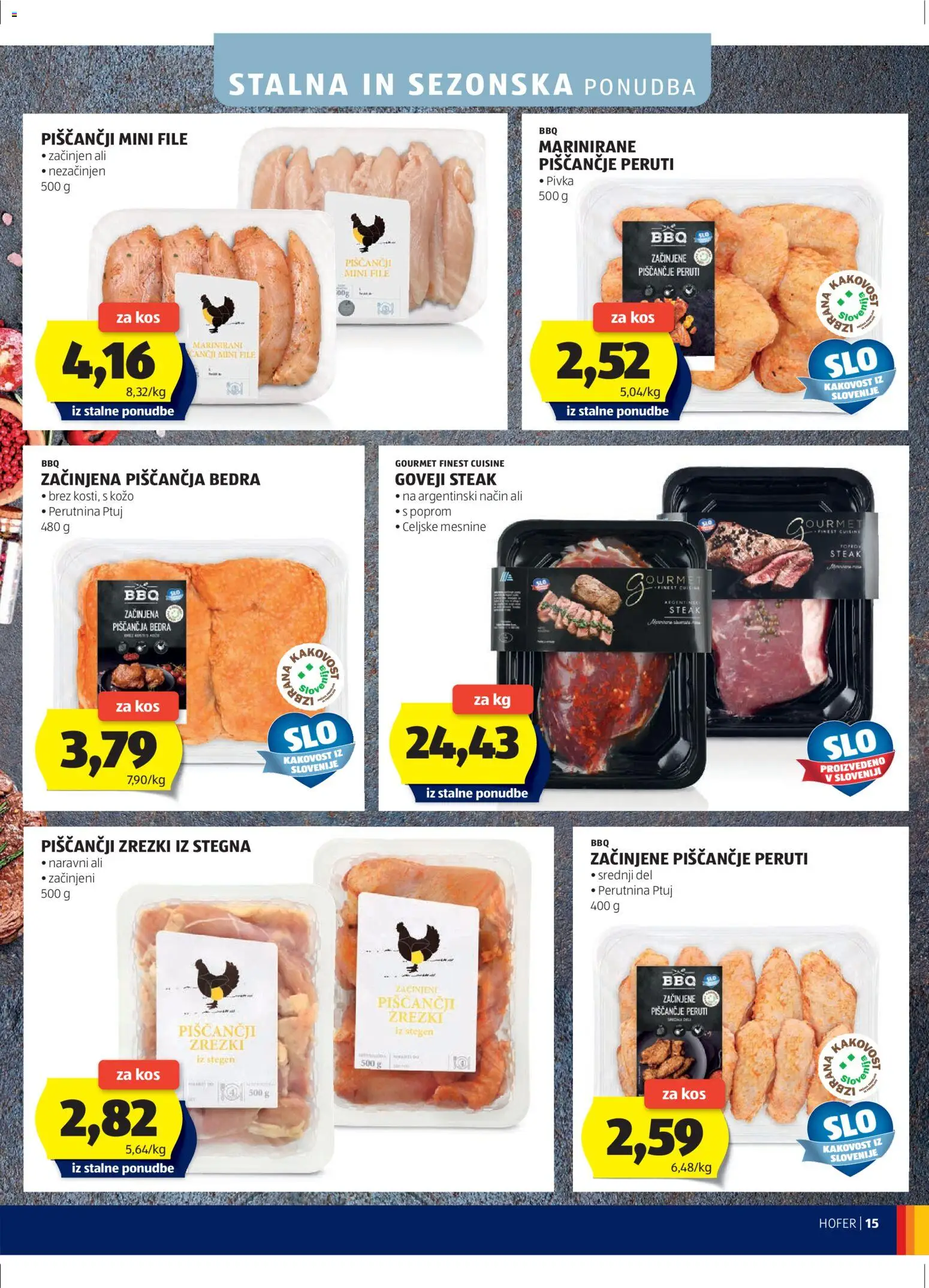 Hofer SI katalog | vrijedi od 15.04.2026 | Stranica: 15 | Proizvodi: Perutnina Ptuj