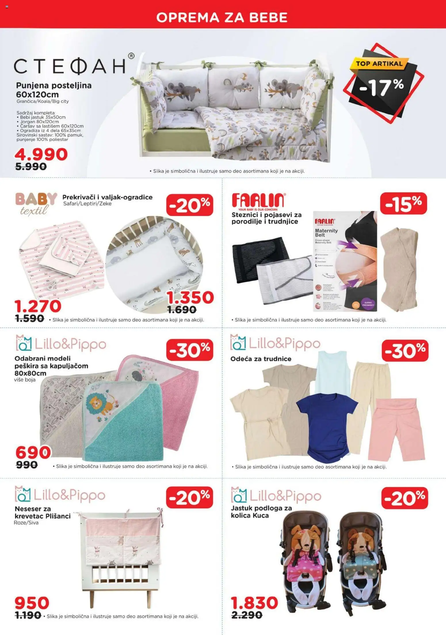 Aksa katalog - važi od 01.05.2026 | Strana: 5 | Proizvode: Jastuk, Jorgan, Kolica, Odeća