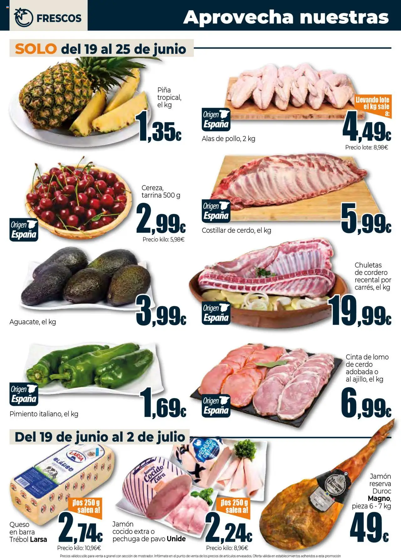 Unide - Market Levante │ válido desde el 19.06.2025 | Página: 2 | Productos: Queso, Jamón, Cerdo, Φίλτρο καφέ