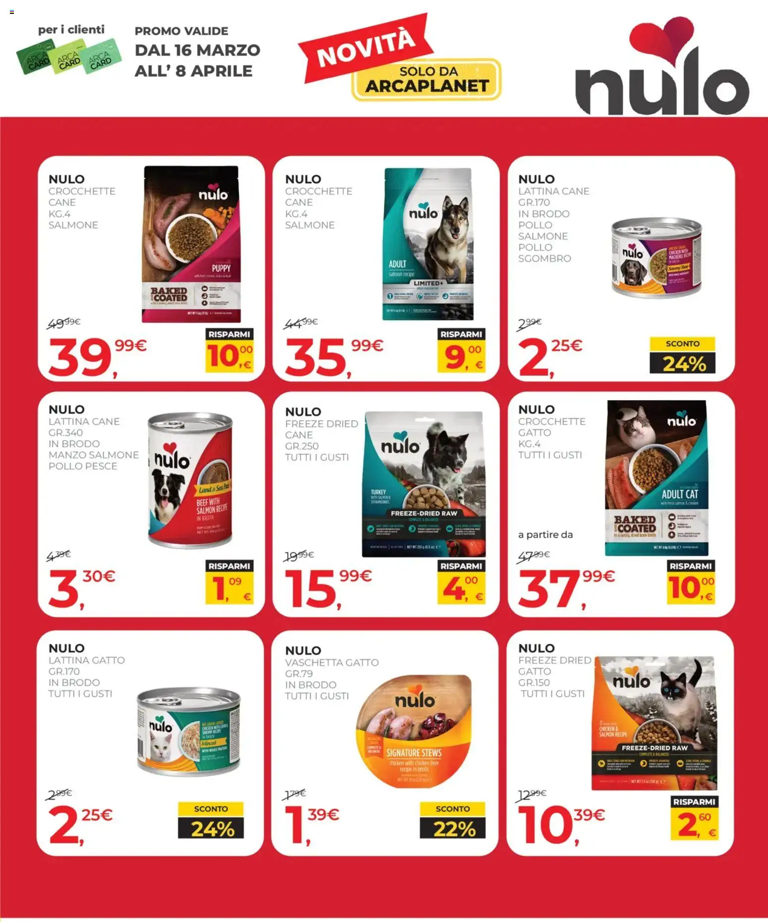 Volantino Arcaplanet del 16.03.2026 | Pagina: 7 | Prodotti: Pesce, Manzo, Crocchette cane, Sgombro