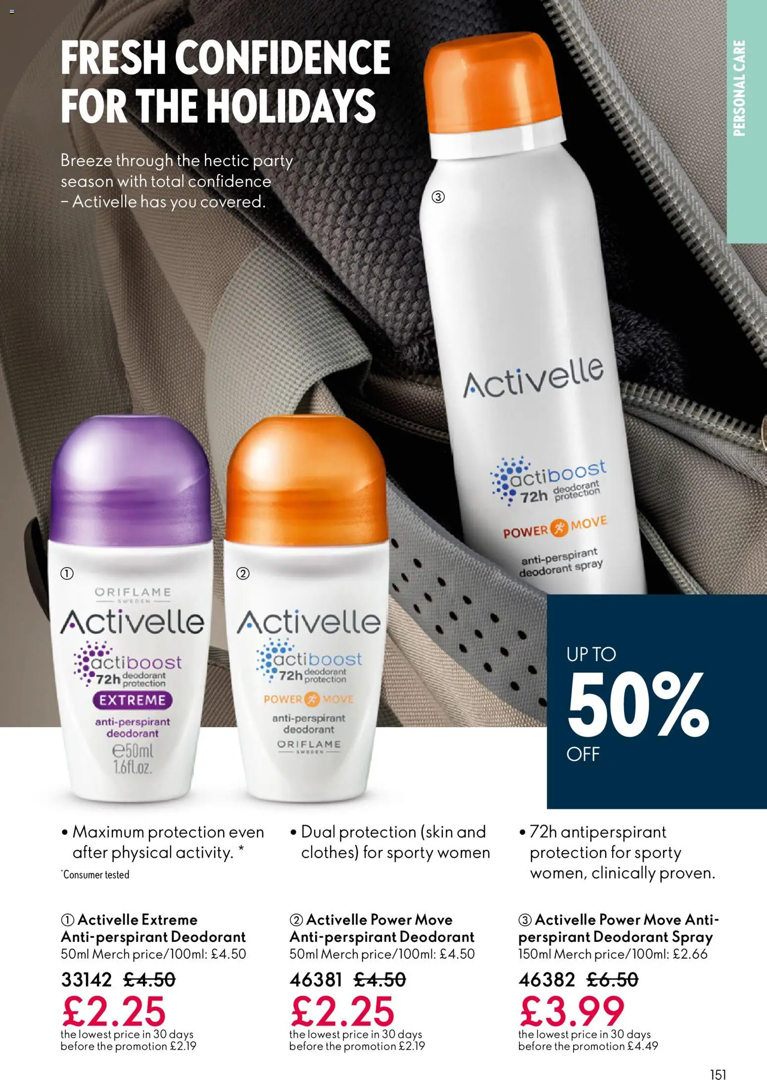 {H1} | Page: 151 | Products: Deodorant, Antiperspirant