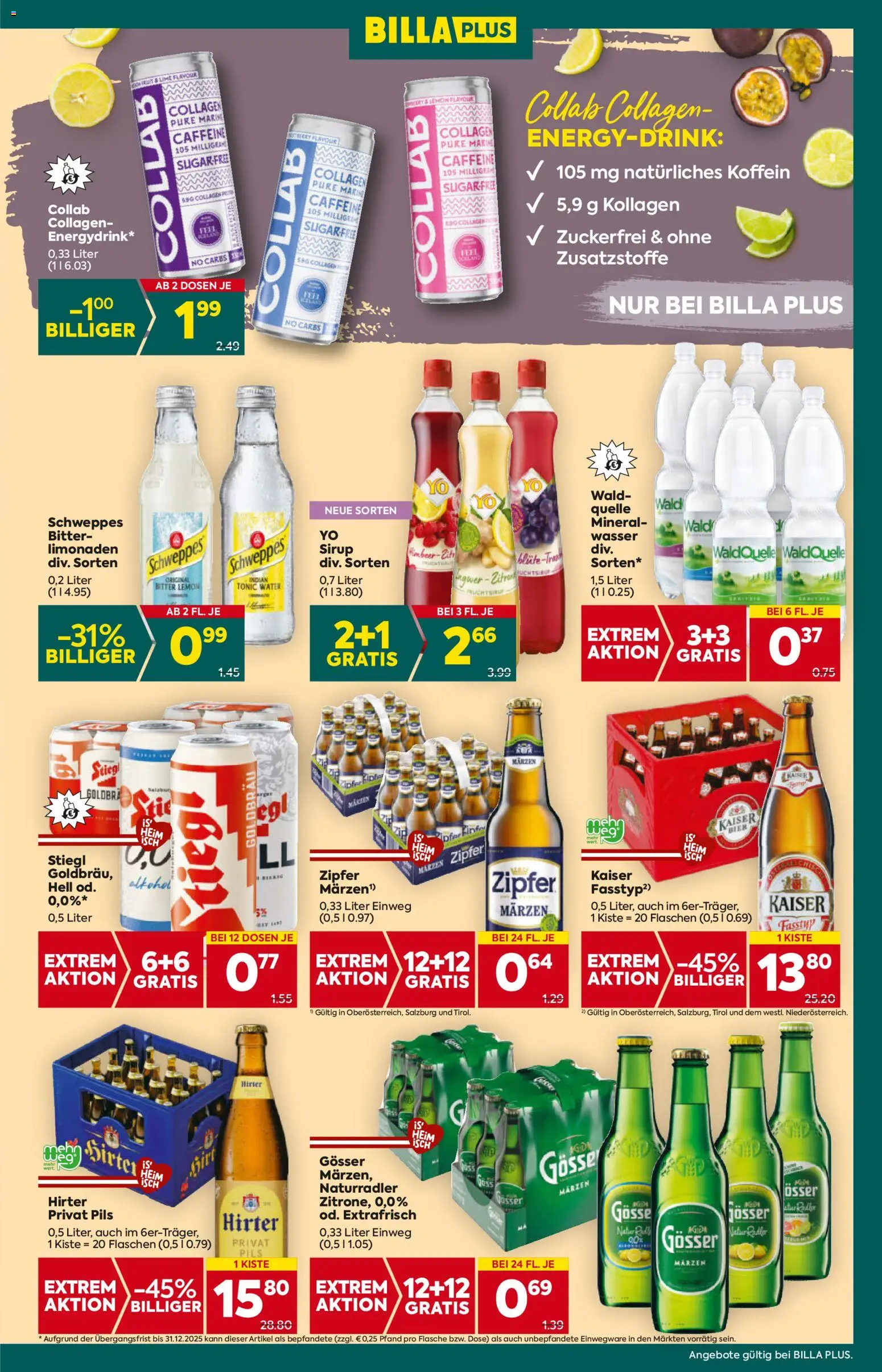 Billa Plus Flugblatt - Oberösterreich gültig ab 30.10.2025 | Seite: 15 | Produkte: Wasser, Bier