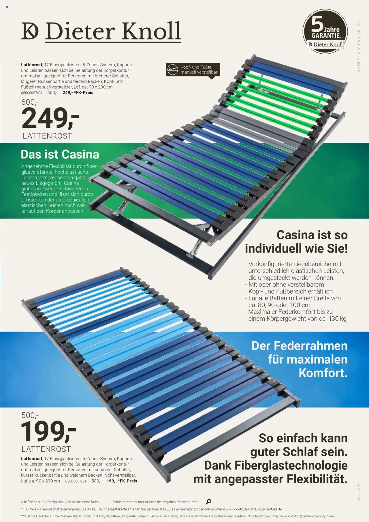 XXXL Lutz Dieter Knoll Spezial - gültig ab dem 04.08.2025 | Seite: 29 | Produkte: Lattenrost