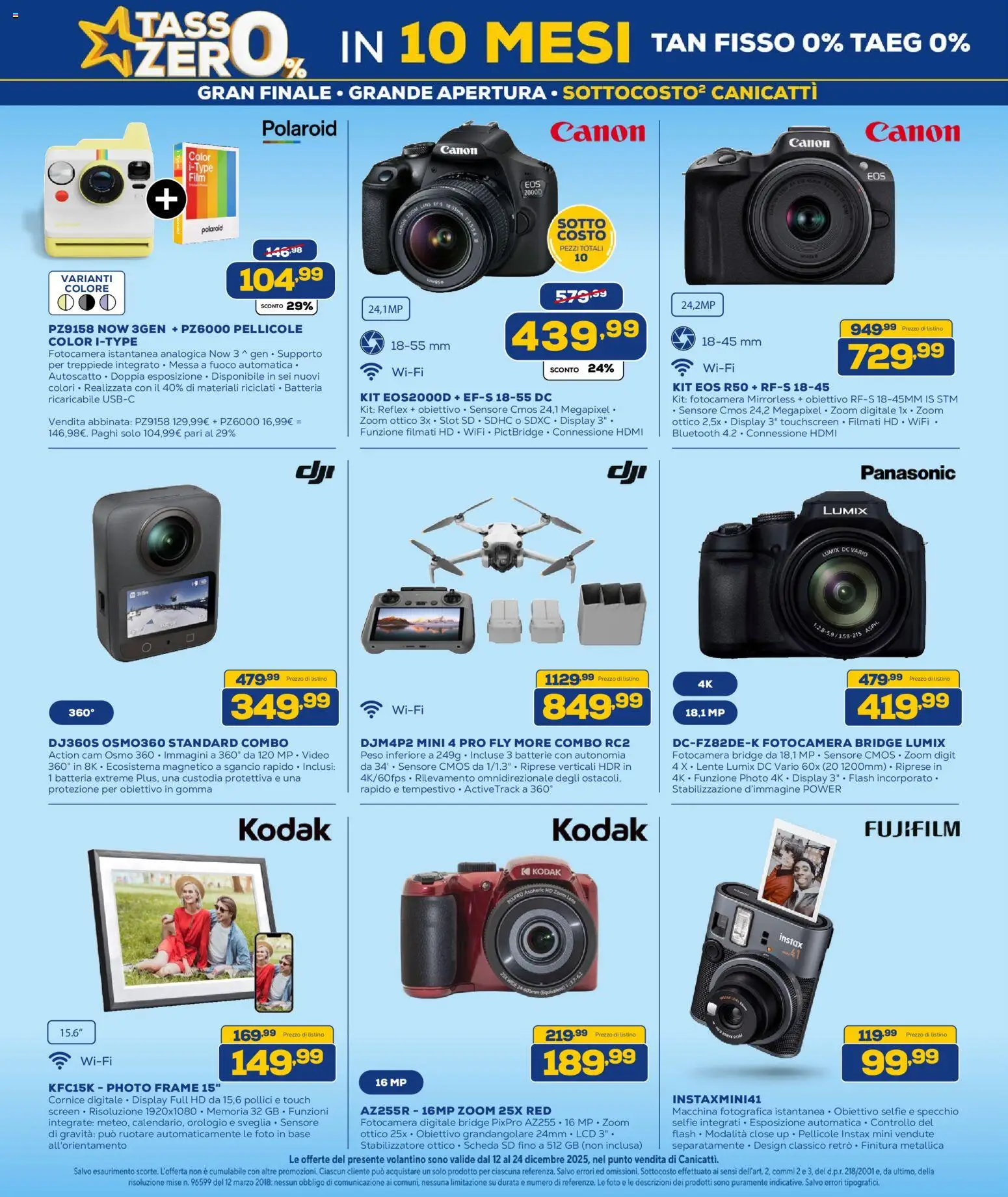 Volantino Euronics del 12.12.2025 | Pagina: 28 | Prodotti: Action cam, Orologio, Fotocamera, Specchio