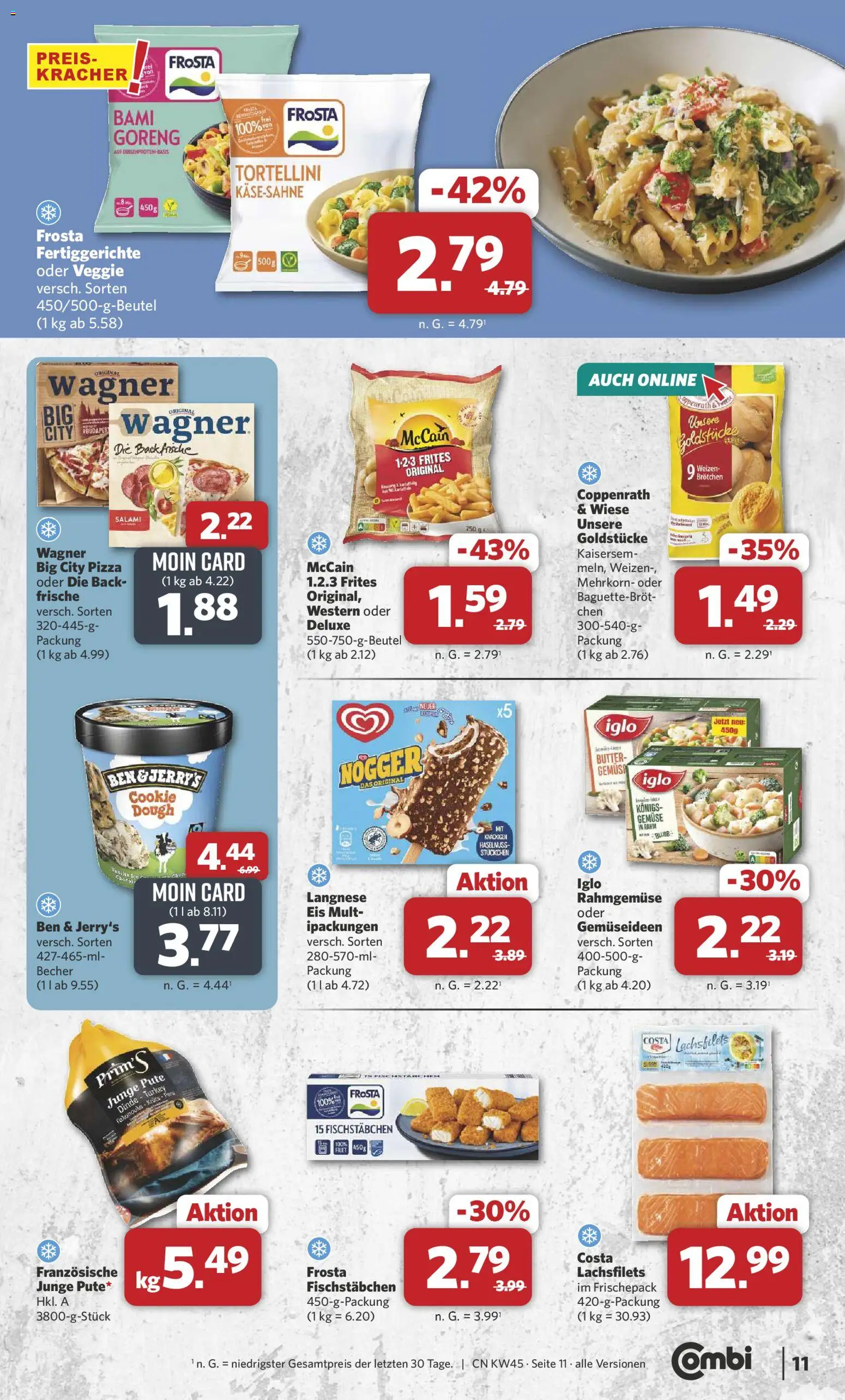 Combi - Black Friday – gültig ab 03.11.2025 | Seite: 11 | Produkte: Pute, Langnese, Butter, Eis