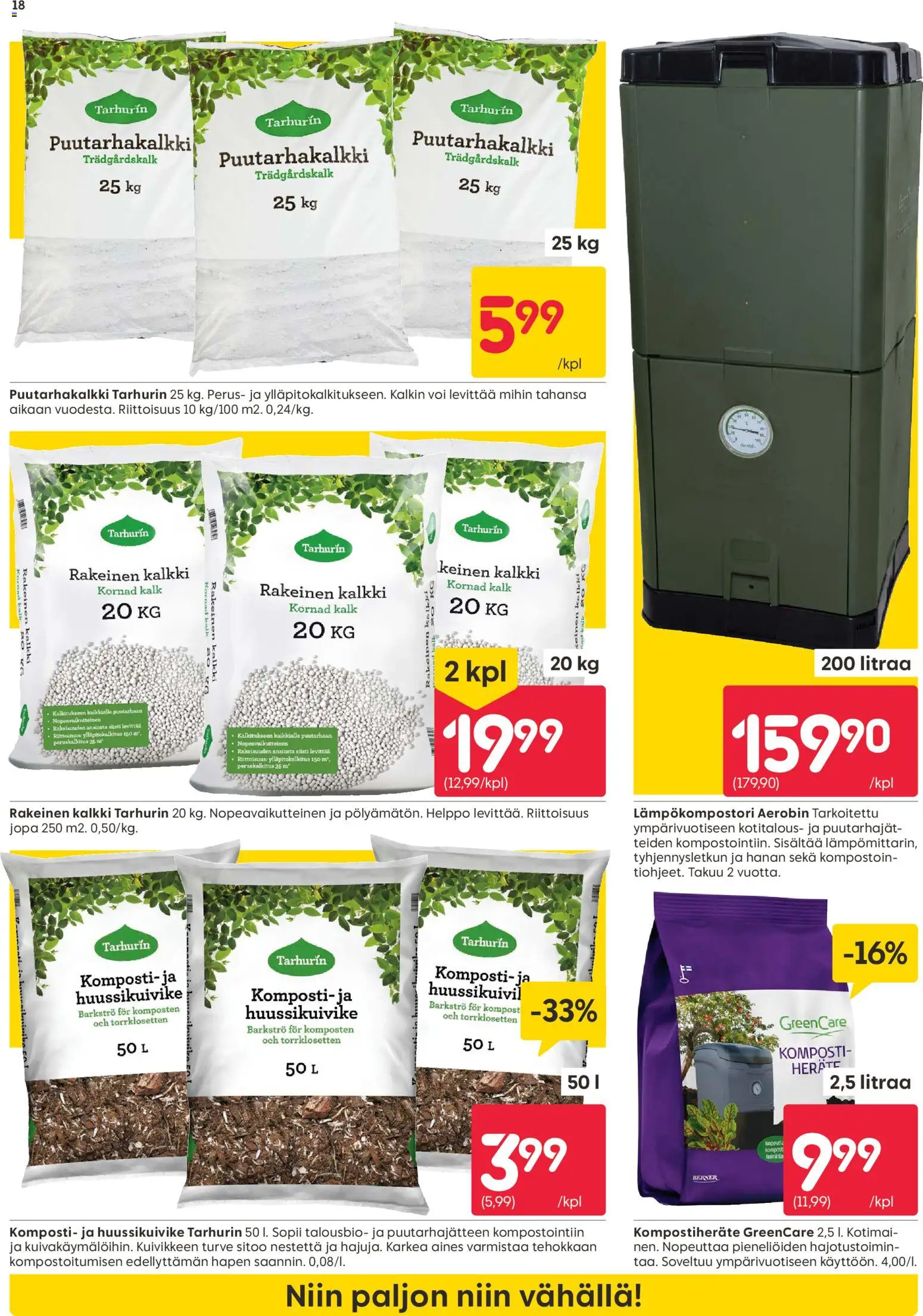 Rusta tarjoukset – voimassa 16.03.2026 alkaen | Sivu: 18 | Tuotteet: Komposti, Voi, Turve
