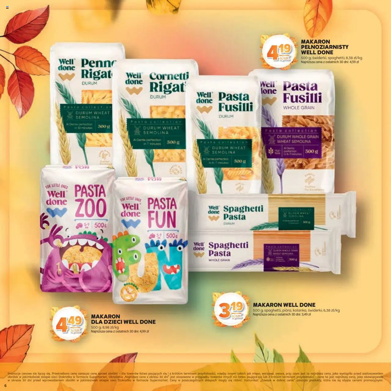 Stokrotka Gazetka - Jesiennie Inspiracje od 16.10.2025 | Strona: 6 | Produkty: Makaron pełnoziarnisty, Stokrotka, Penne, Makaron