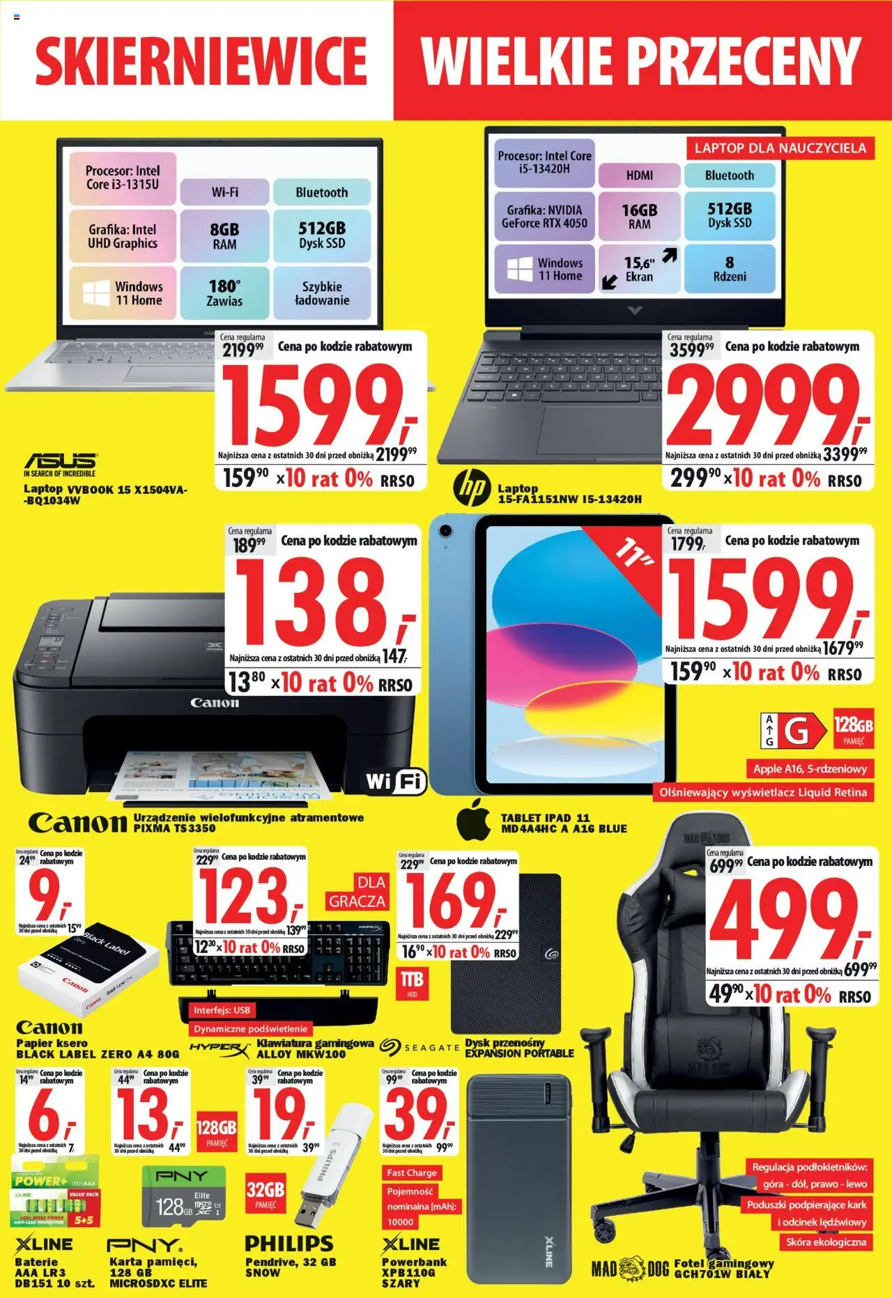 Mediaexpert Gazetka - Wielkie przeceny Skierniewice od 23.10.2025 | Strona: 5 | Produkty: Karta, Laptop, USB, Papier ksero