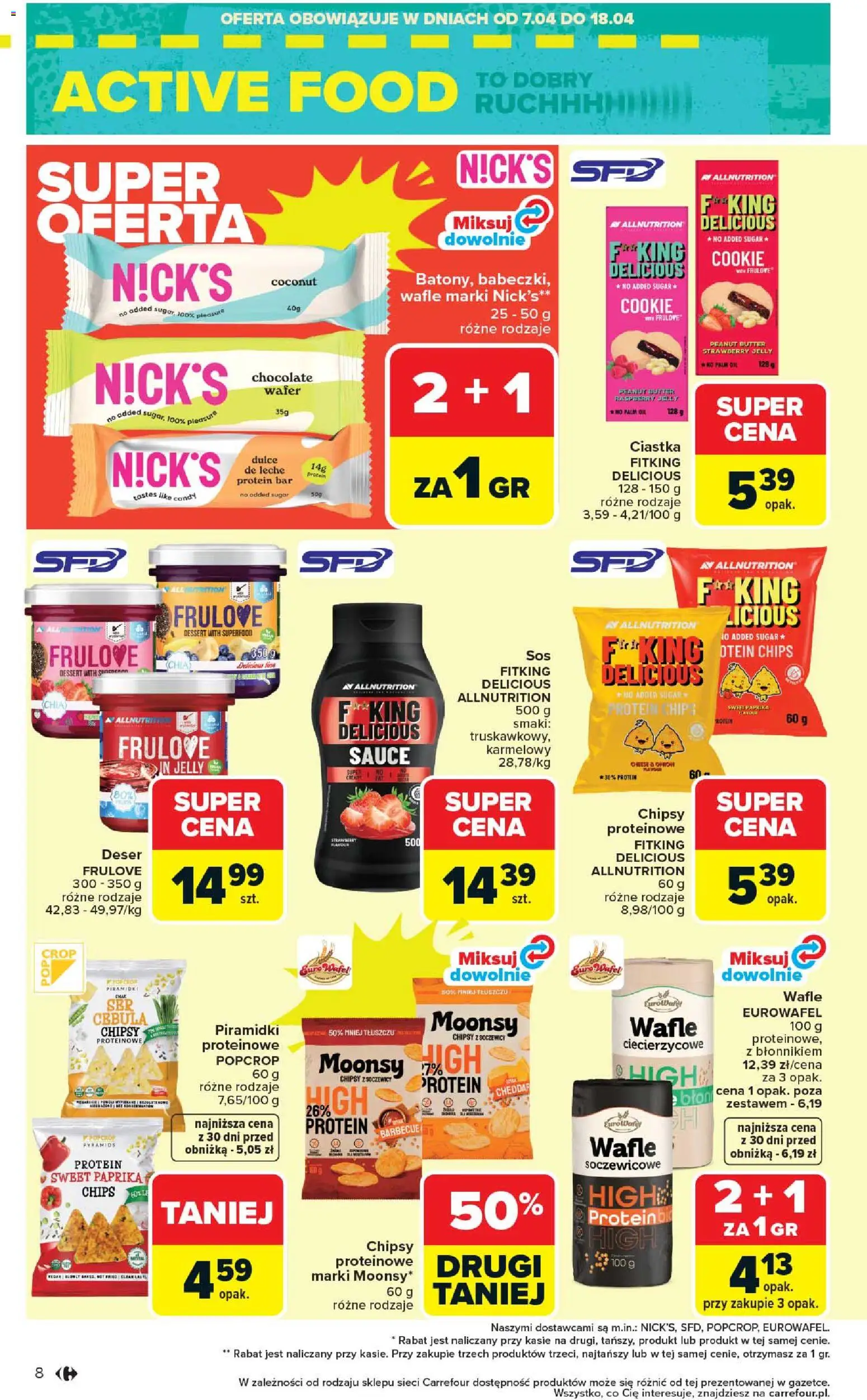 Carrefour gazetka od 07.04.2026 | Strona: 10 | Produkty: Chipsy, Wafle, Ciastka, Cheddar