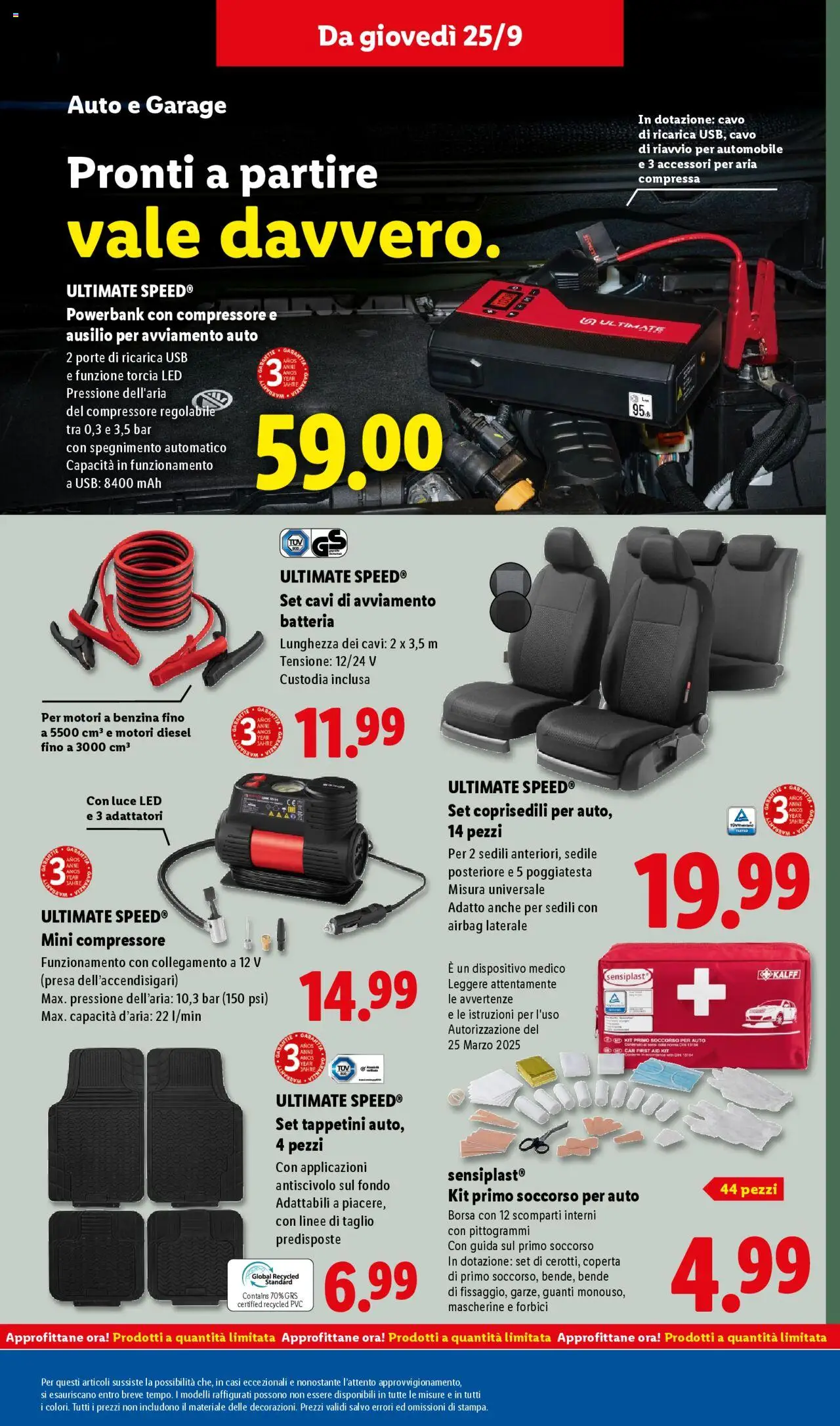 Volantino Lidl del 22.09.2025 | Pagina: 47 | Prodotti: Bende, Torcia, Coperta, Presa