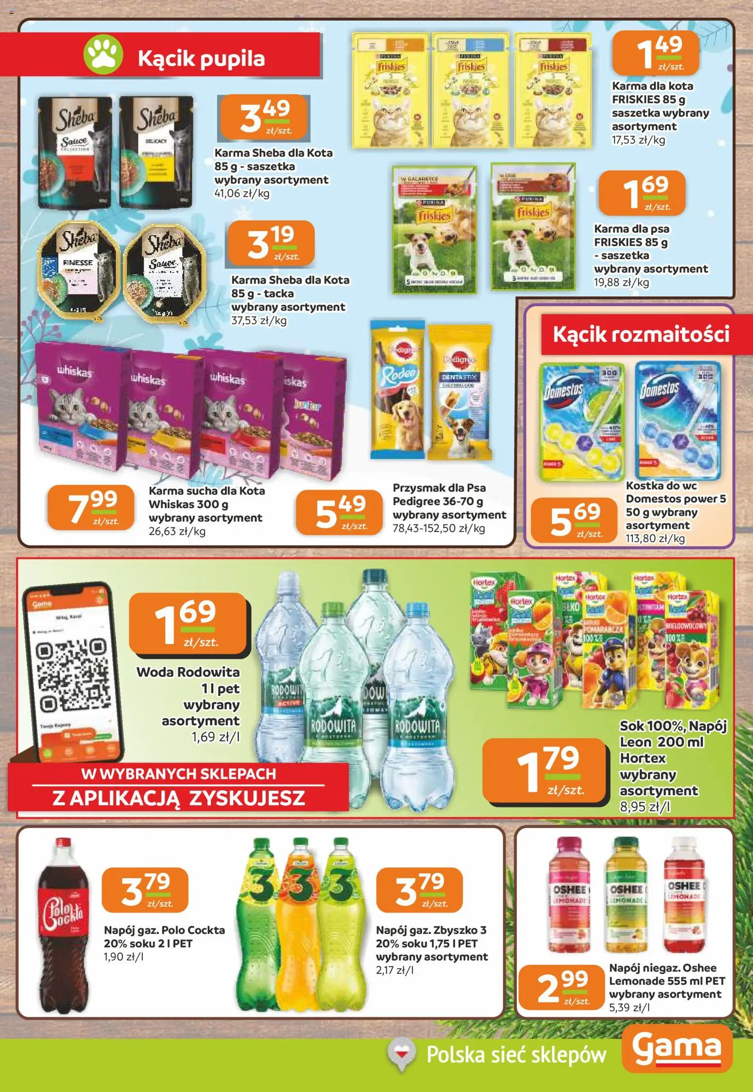 Gama Gazetka od 27.11.2025 | Strona: 13 | Produkty: Pedigree, Domestos, Karma dla psa, Sok