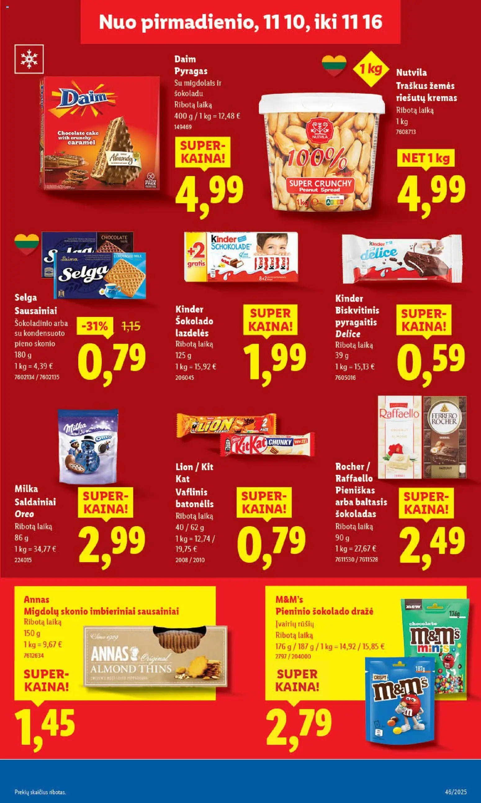 LIDL akcijos nuo 13.11.2025 | Puslapis: 35 | Prekių: Sausainiai, Kremas, Šokoladas, Saldainiai