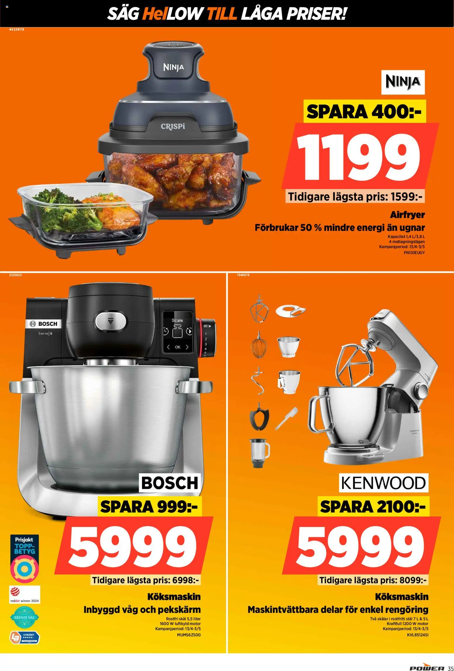 Power reklamblad aktuell från 20.04.2026 | Sida: 35 | Produkter: Såg, Topp, Airfryer