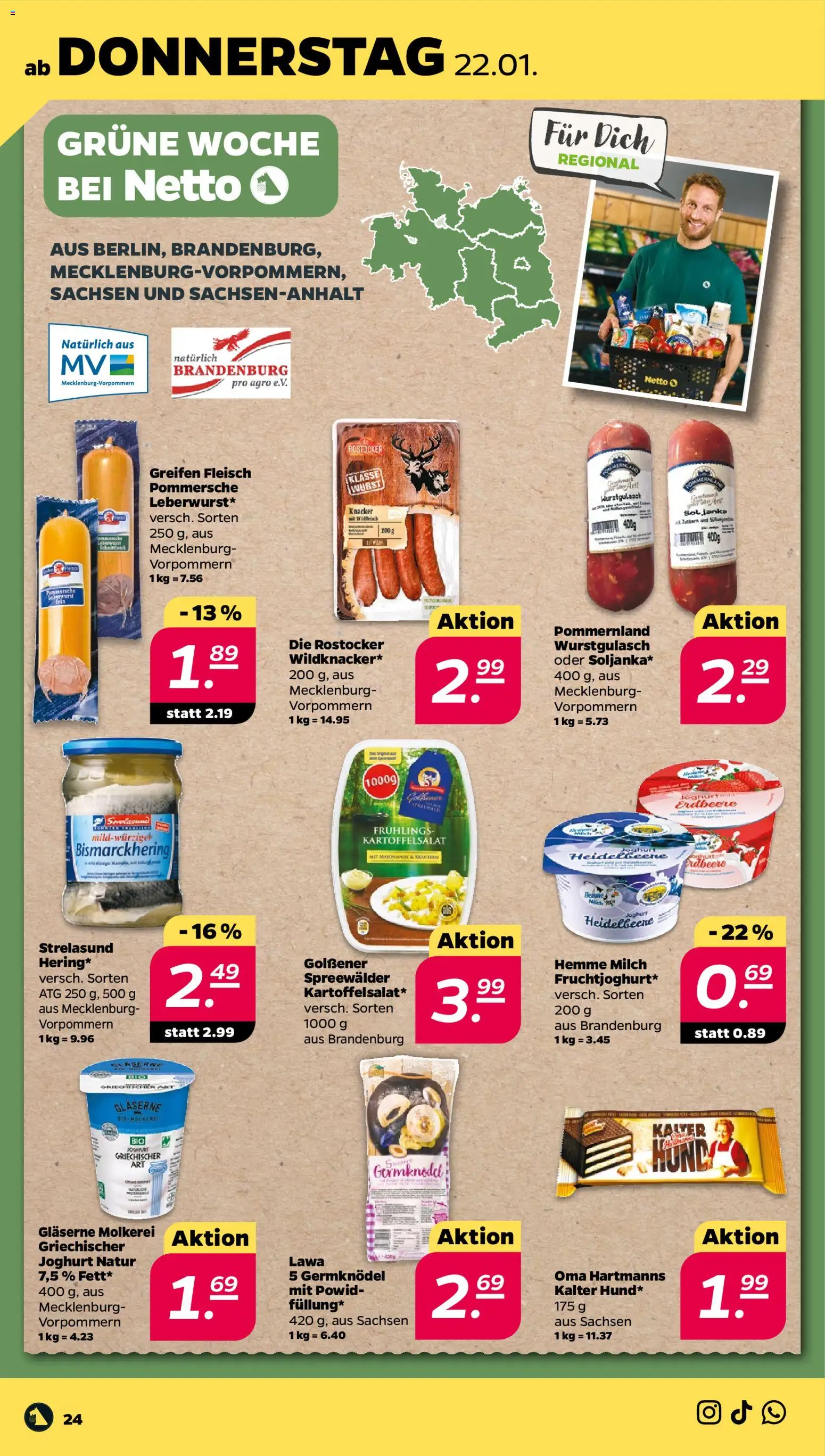 Netto Prospekt 	 – gültig ab 19.01.2026 | Seite: 26 | Produkte: Milch, Joghurt, Mayonnaise, Wurst