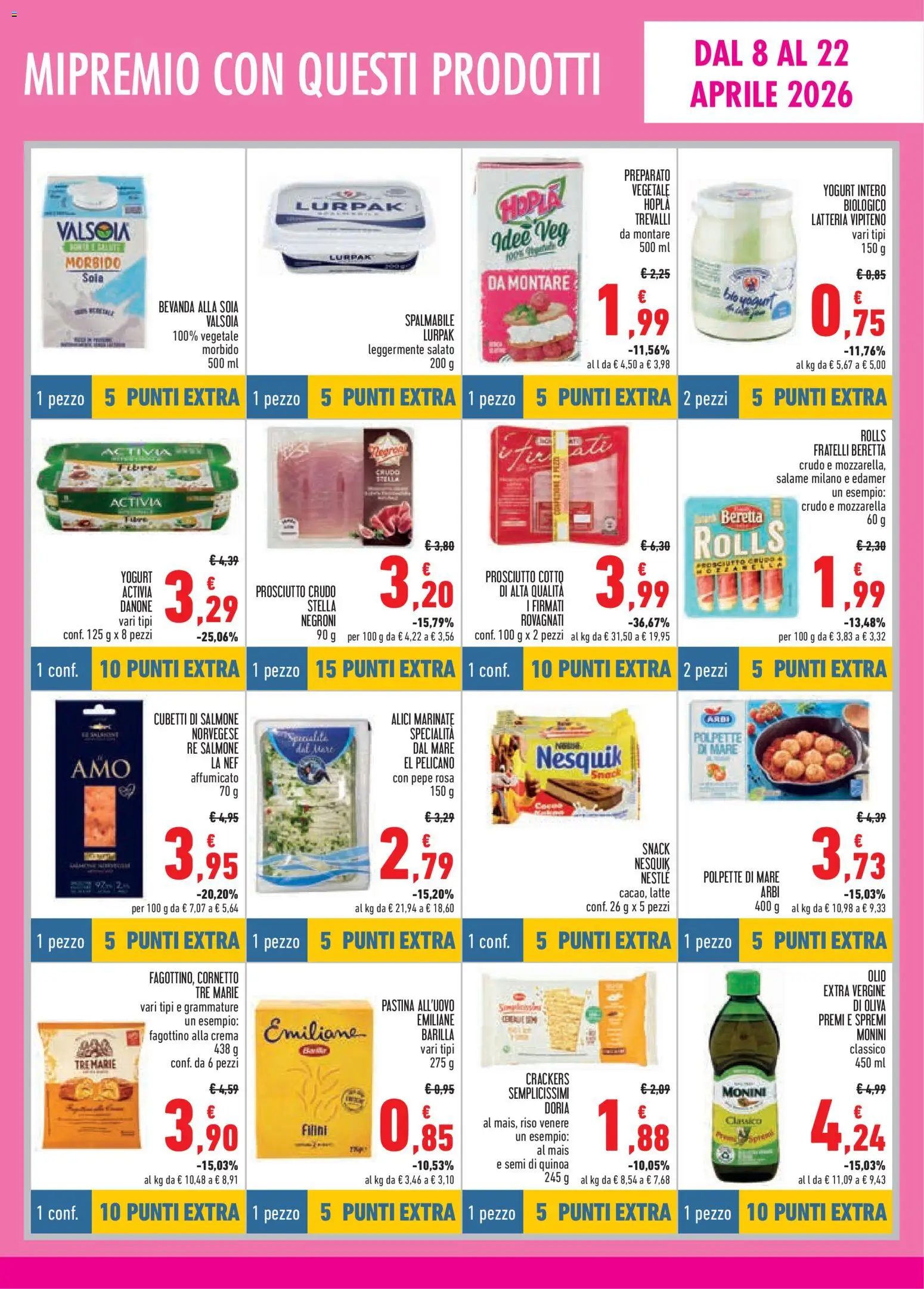 Volantino Conad del 26.03.2026 | Pagina: 11 | Prodotti: Salame, Latte, Crackers, Olio extra vergine