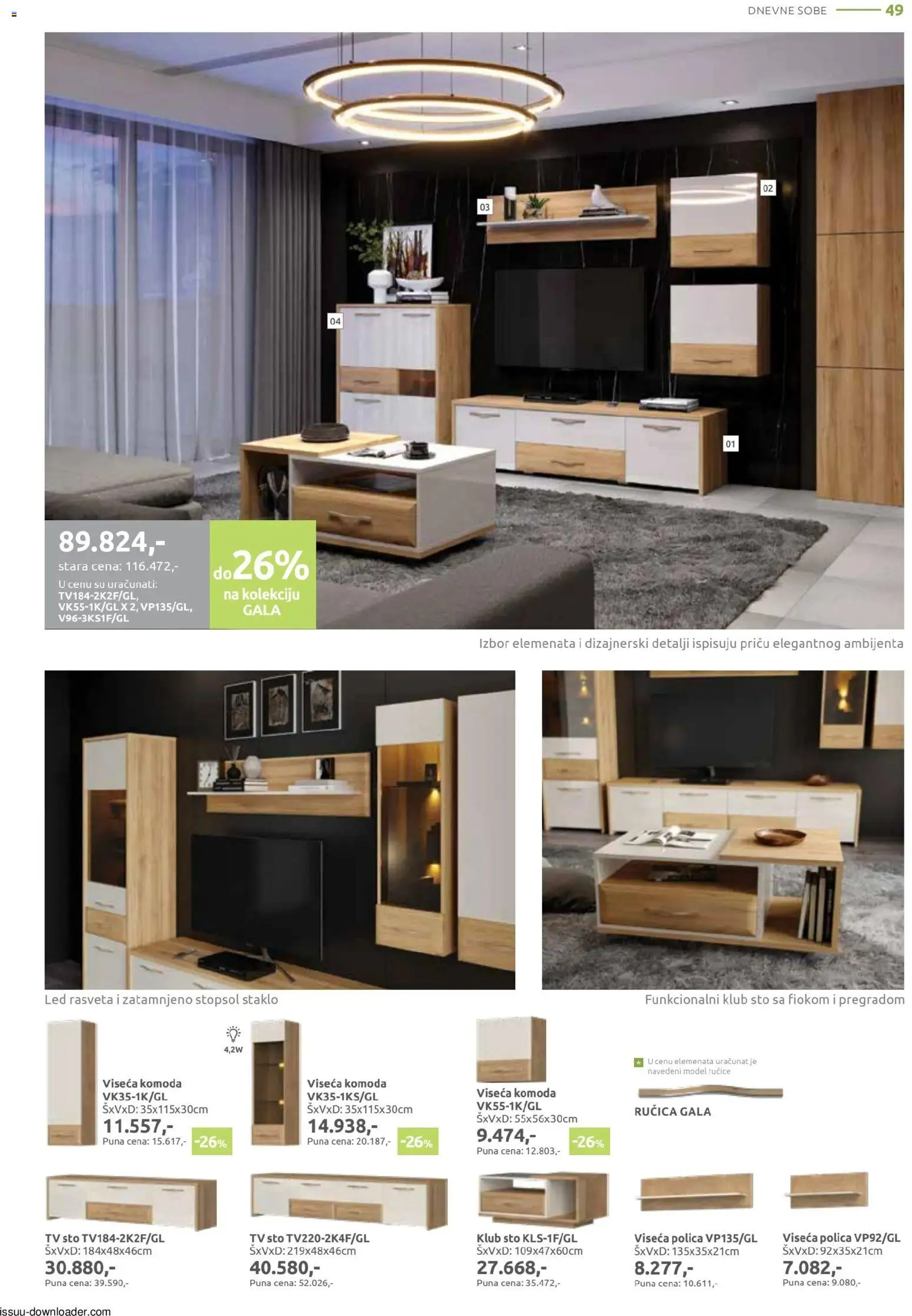 Jela katalog - važi od 09.02.2026 | Strana: 49 | Proizvode: Komoda, Polica, Sto