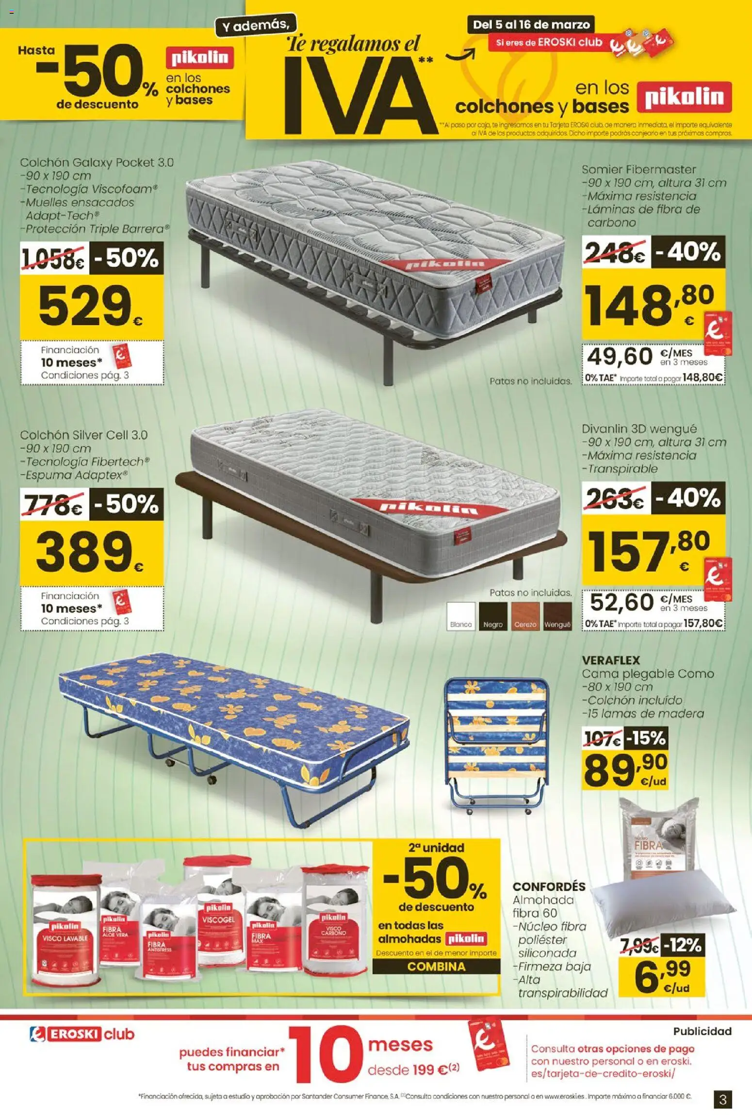 Eroski - Oh Qué agusto │ válido desde el 05.03.2026 | Página: 3 | Productos: Té, Colchon, Cama, Almohada