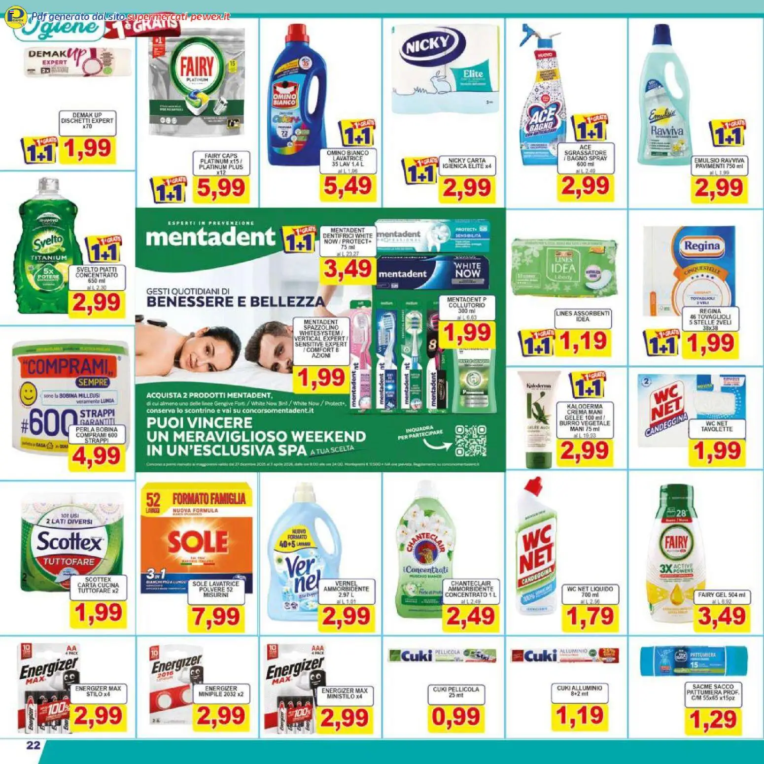 Volantino Pewex del 13.02.2026 | Pagina: 22 | Prodotti: Collutorio, Candeggina, Pellicola, Bagno