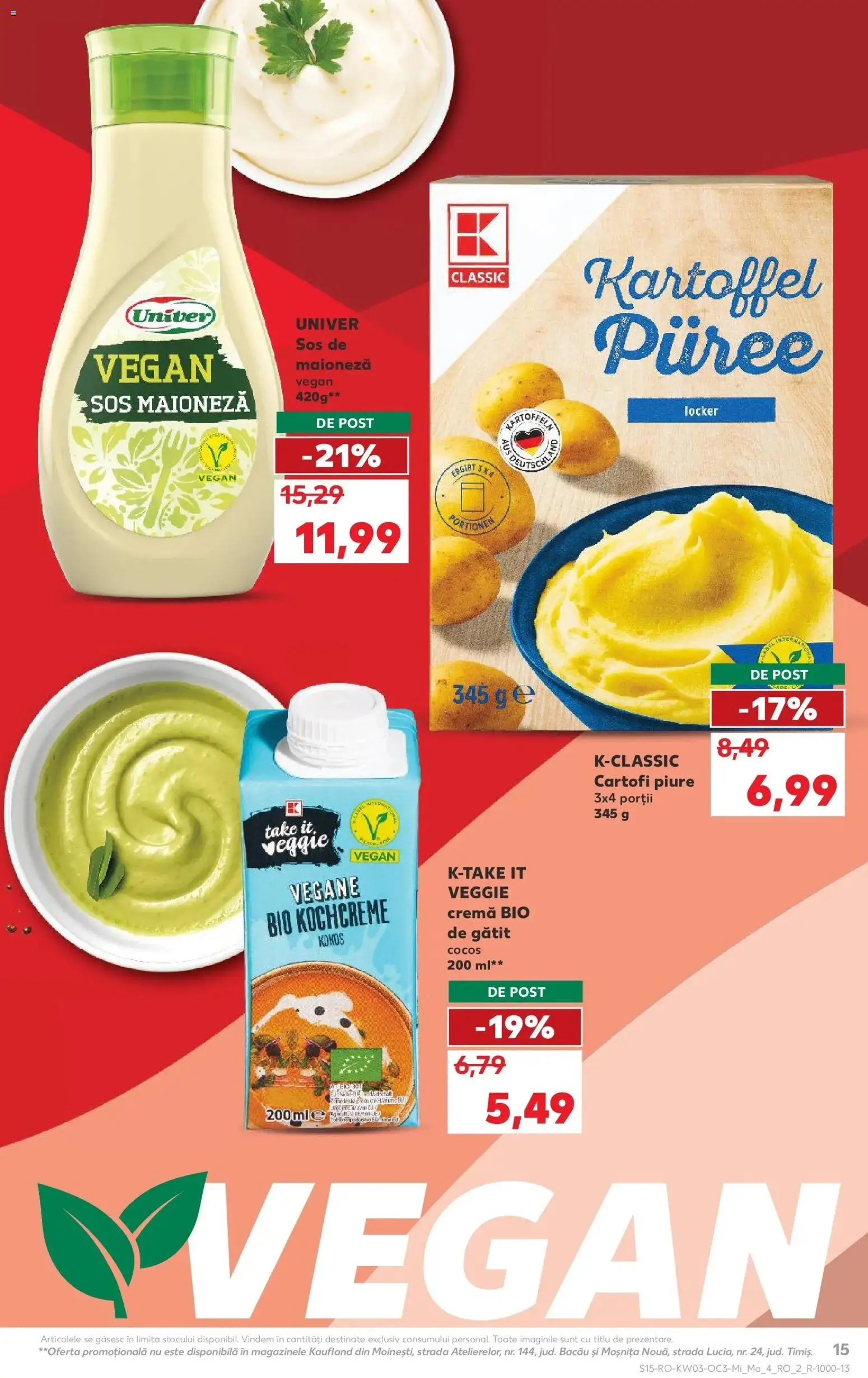 Noul catalog Kaufland – valabil de la 14.01.2026 | Pagină: 15 | Produse: Cremă, Cartofi, Maioneză, Sos