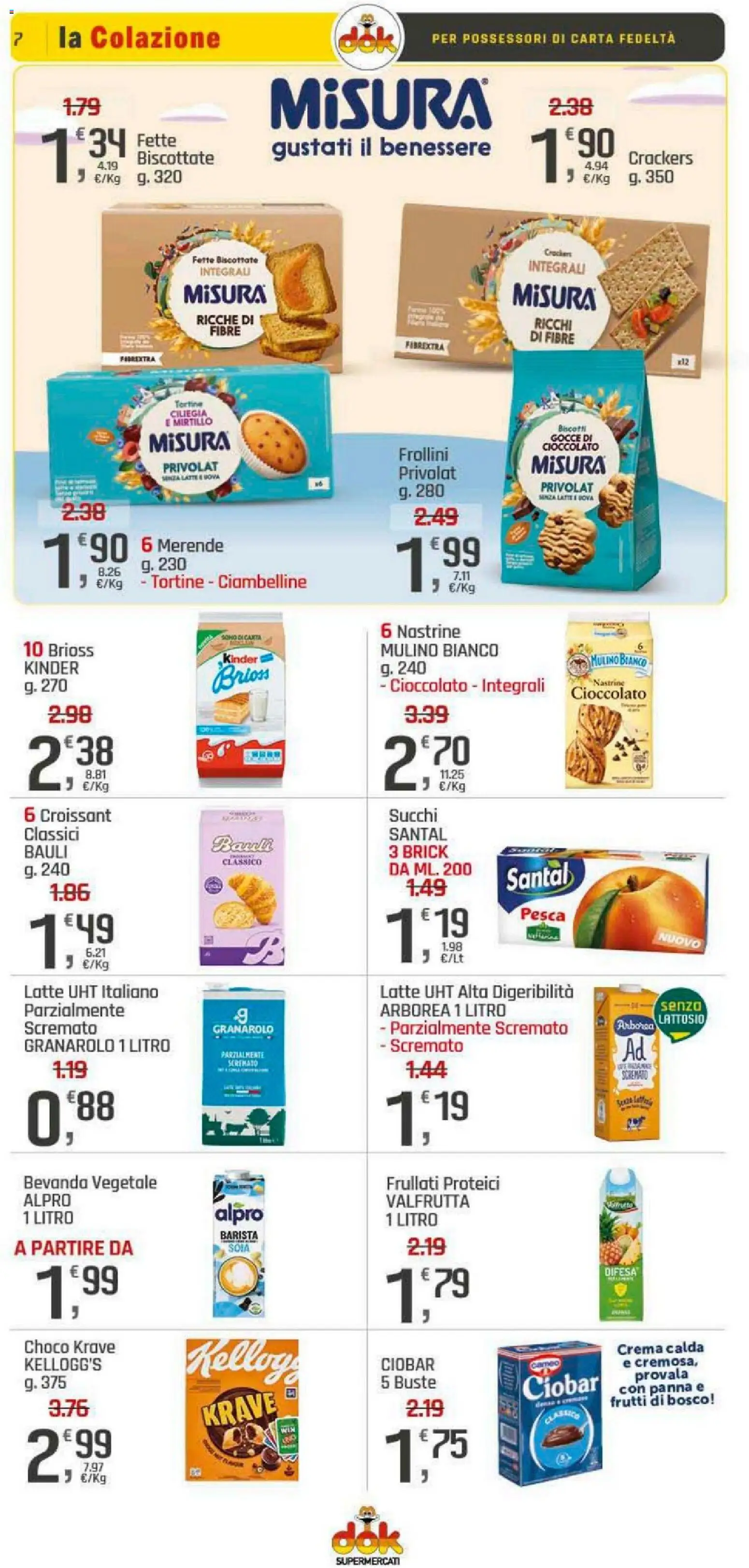 Volantino DOK del 22.01.2026 | Pagina: 7 | Prodotti: Crema, Panna, Croissant, Frollini