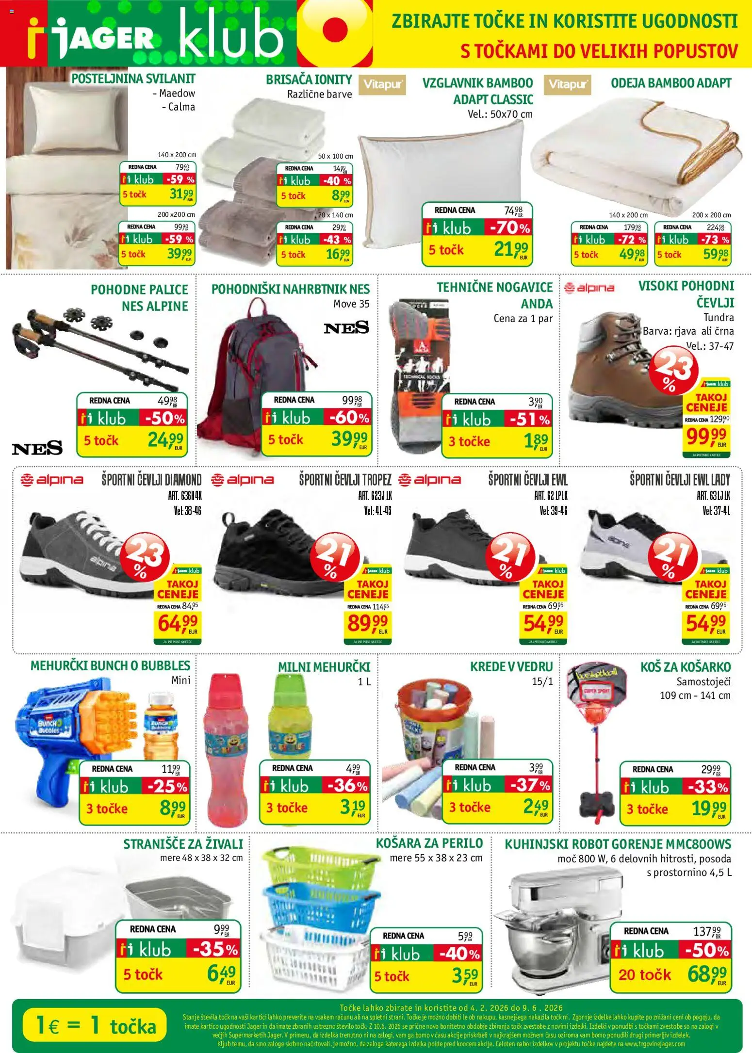 Novi Jager katalog ponudbe – veljaven od 22.04.2026 | Stran: 3 | Izdelki: Brisača, Robot, Barva, Cevlji