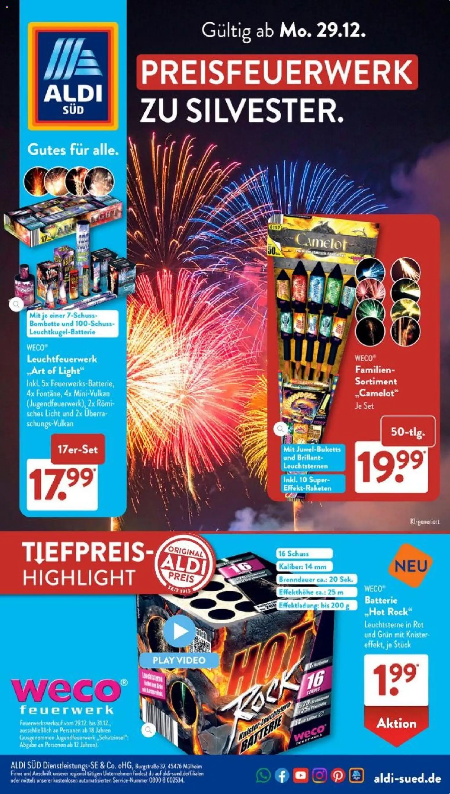 Aldi Süd Prospekt 	 – gültig ab 29.12.2025 | Seite: 29 | Produkte: Batterie, Rock, Video