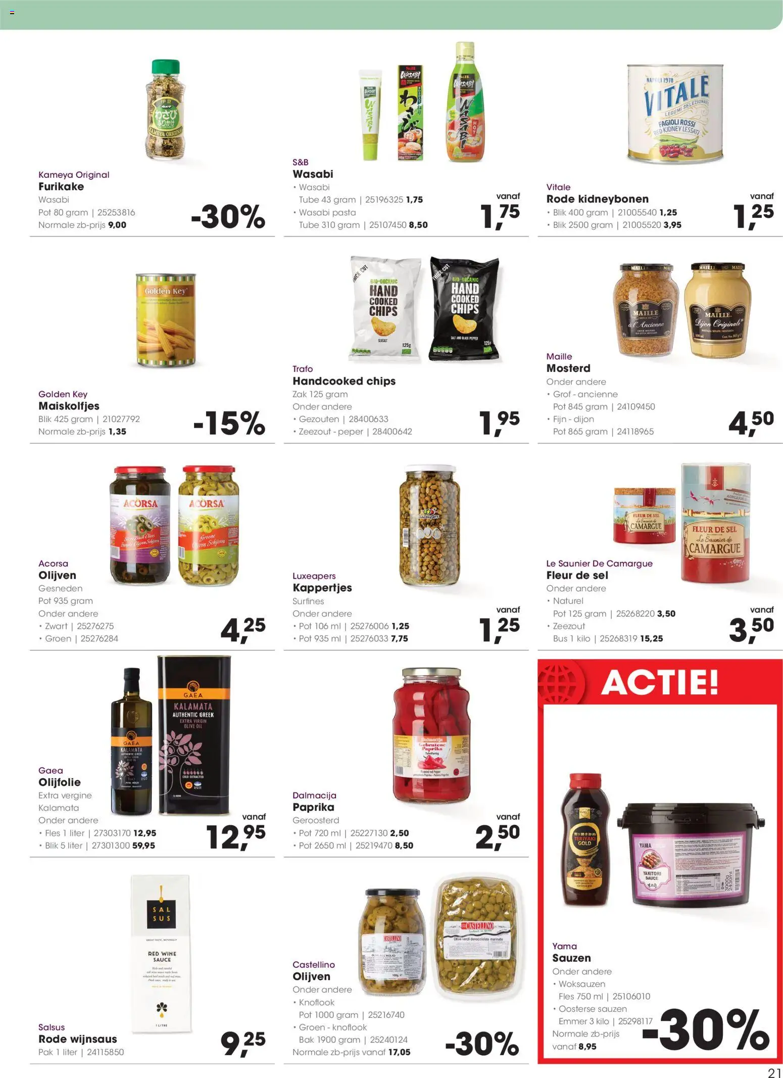 {H1} | Pagina: 21 | Producten: Pot, Zeezout, Olijven, Knoflook