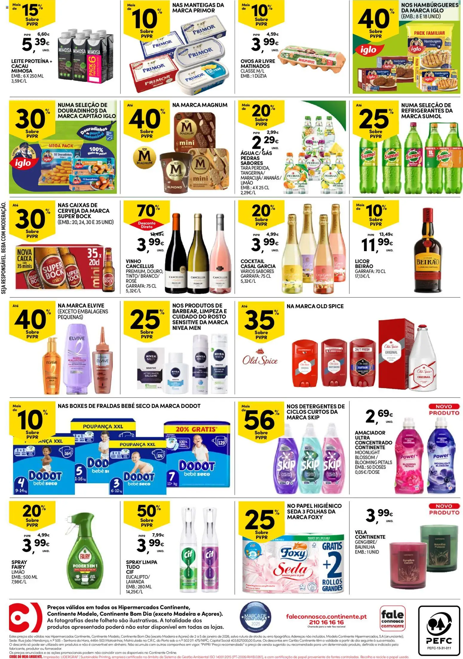 Continente - Fim de Semana │ válido de 02.01.2026 | Página: 4 | Produtos: Super bock, Cerveja, Água com gás, Soda