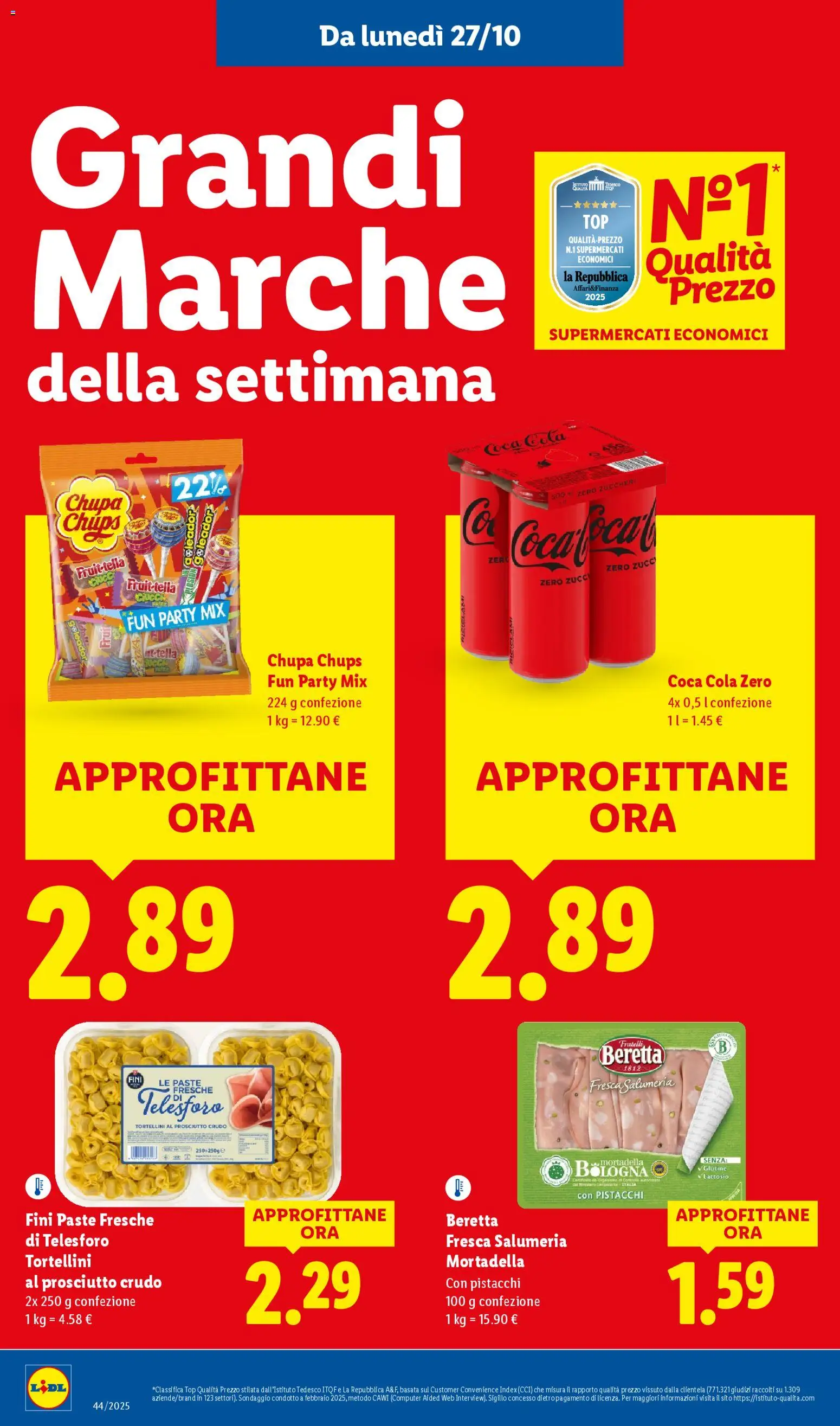 Volantino Lidl del 27.10.2025 | Pagina: 24 | Prodotti: Prosciutto Crudo, Top, Computer, Coca Cola Zero